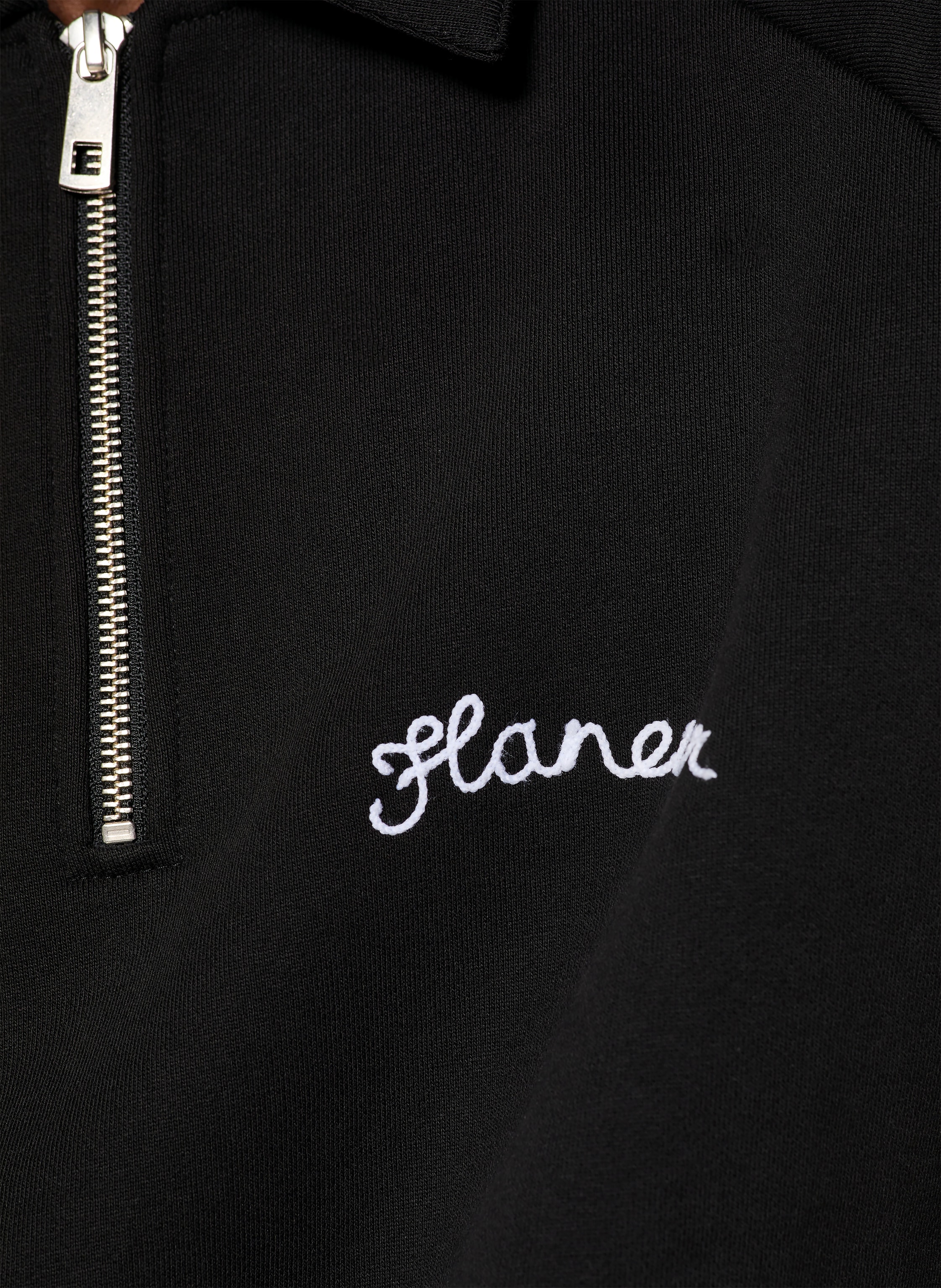 Thumbnail - Flâneur Sweat-Poloshirt Signature schwarz