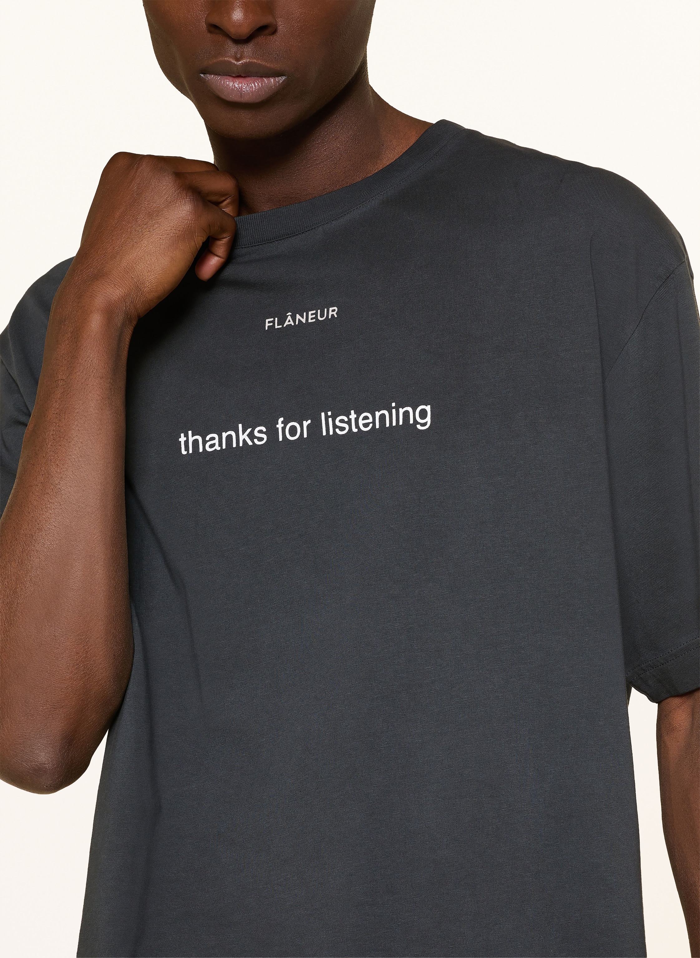 Thumbnail - Flâneur Oversized-Shirt Listening schwarz