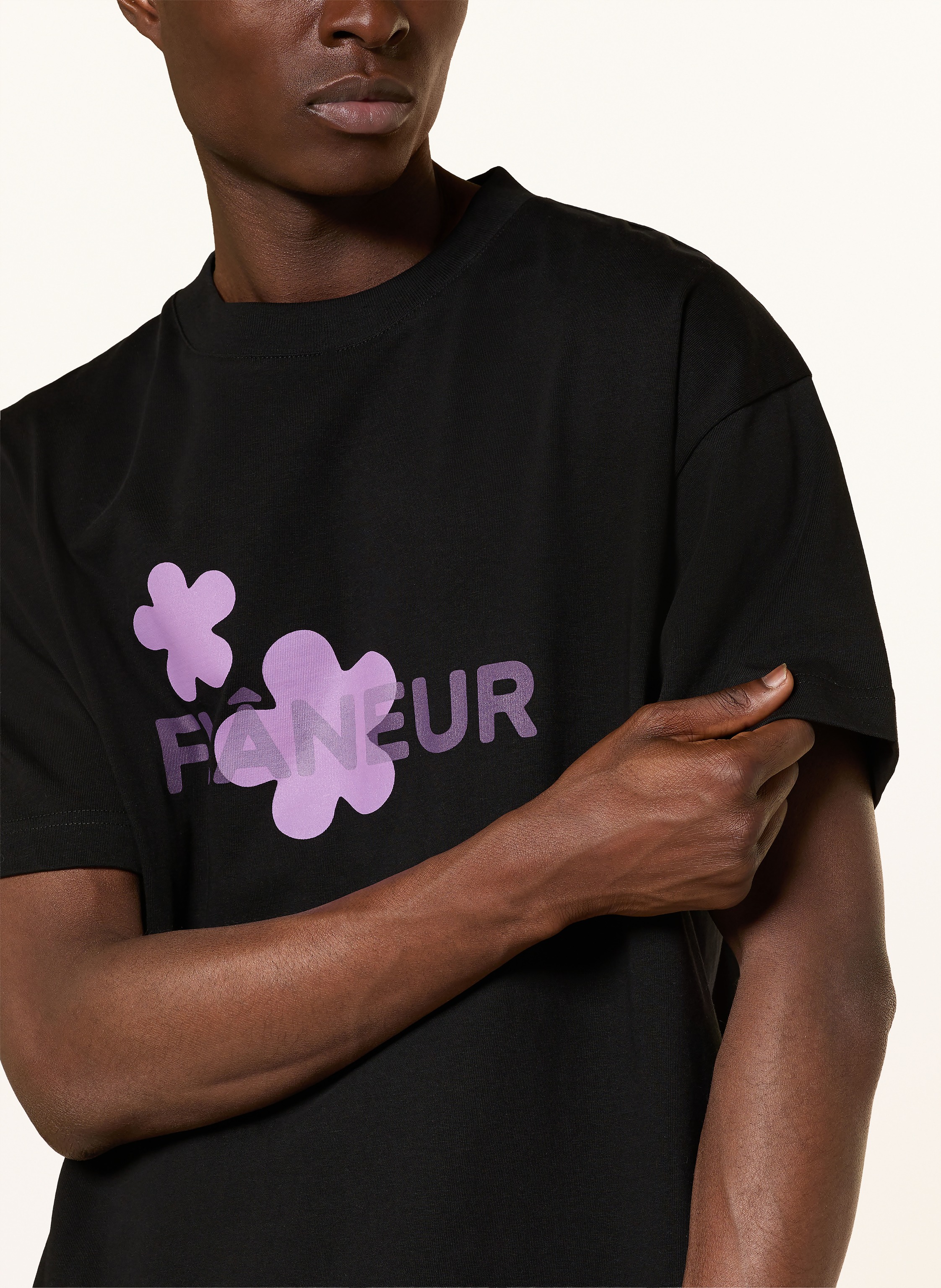 Thumbnail - Flâneur Oversized-Shirt Organic Flower schwarz