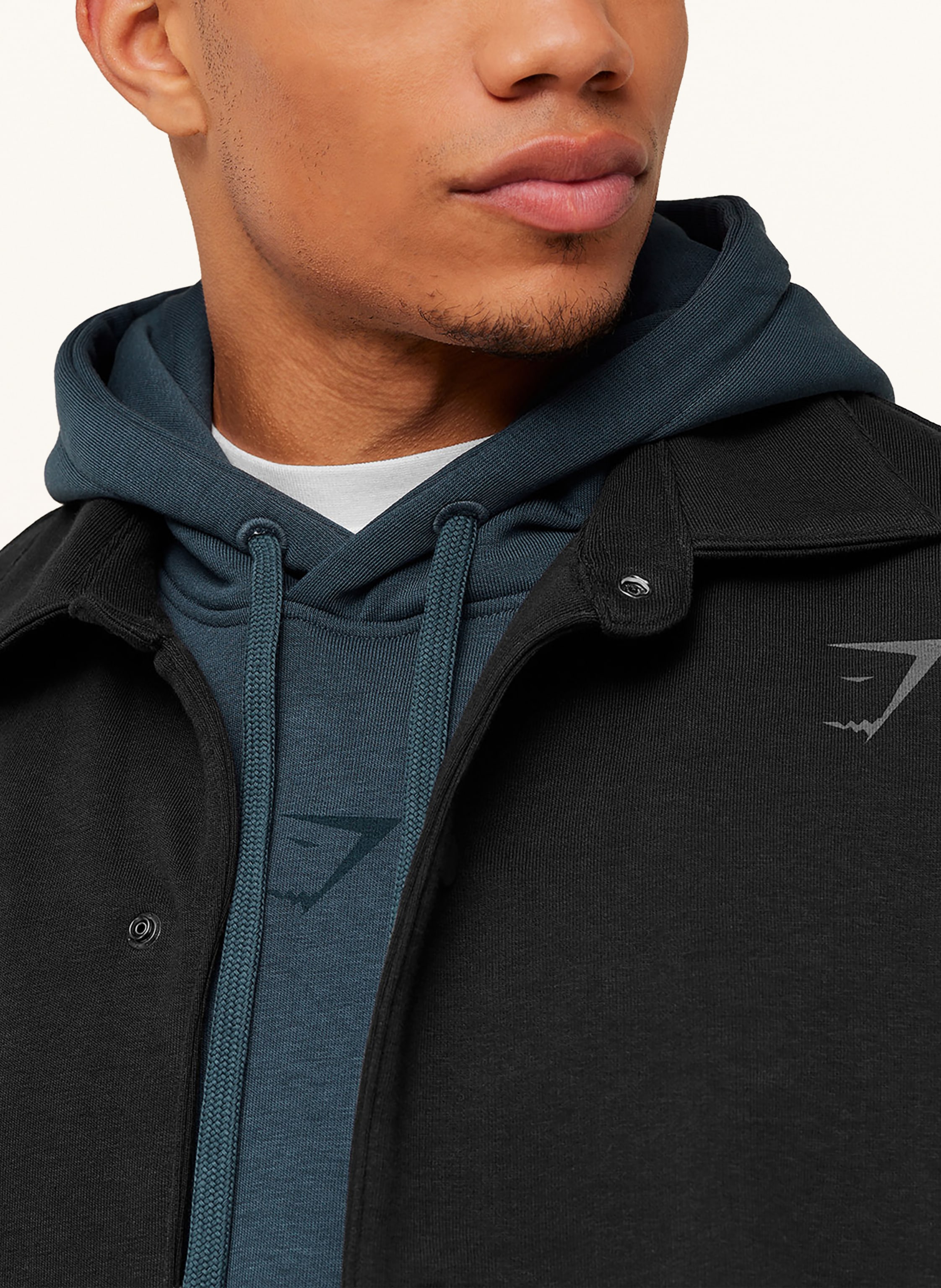 Thumbnail - Gymshark Oversized-Sweatjacke Power Coach schwarz