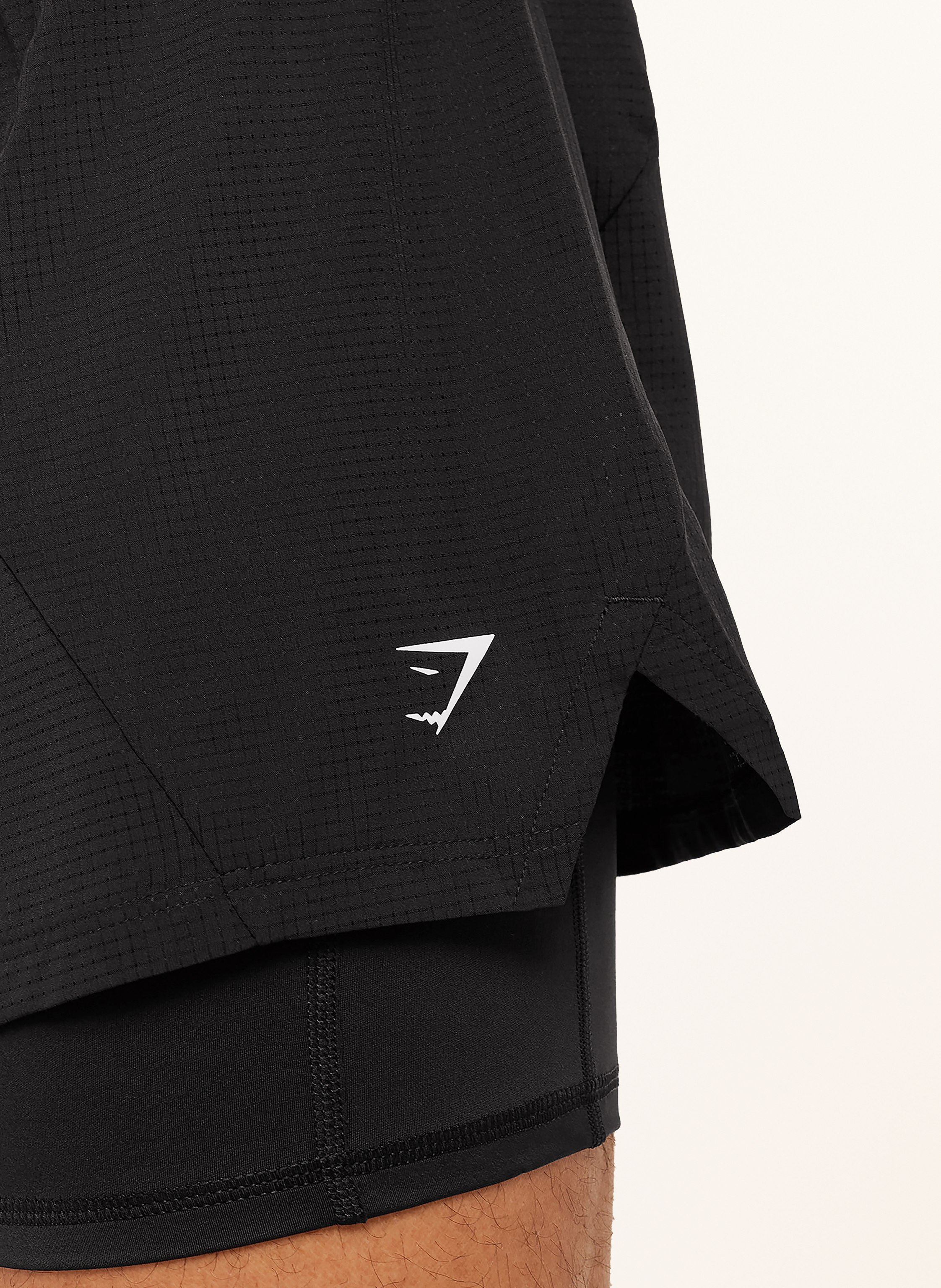 Thumbnail - Gymshark 2-In-1-Laufshorts Better Level schwarz
