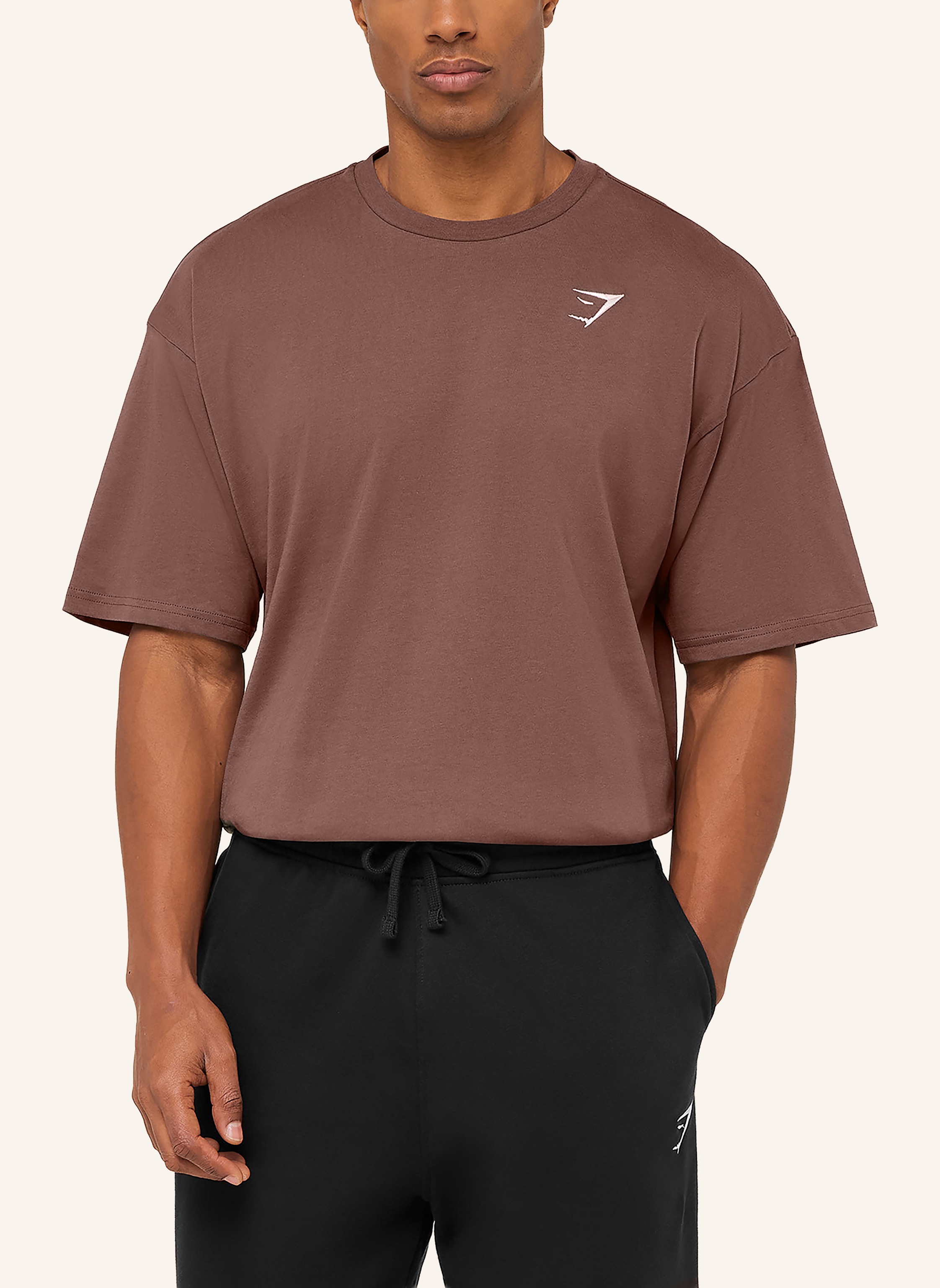 Thumbnail - Gymshark Oversized-Shirt Crest braun