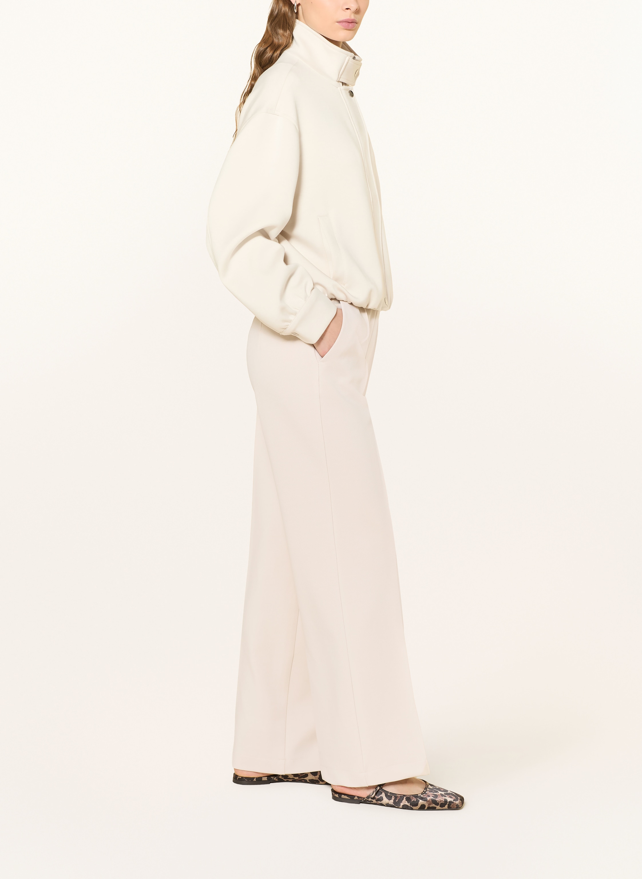 Thumbnail - Oui Jerseyhose Lacy weiss