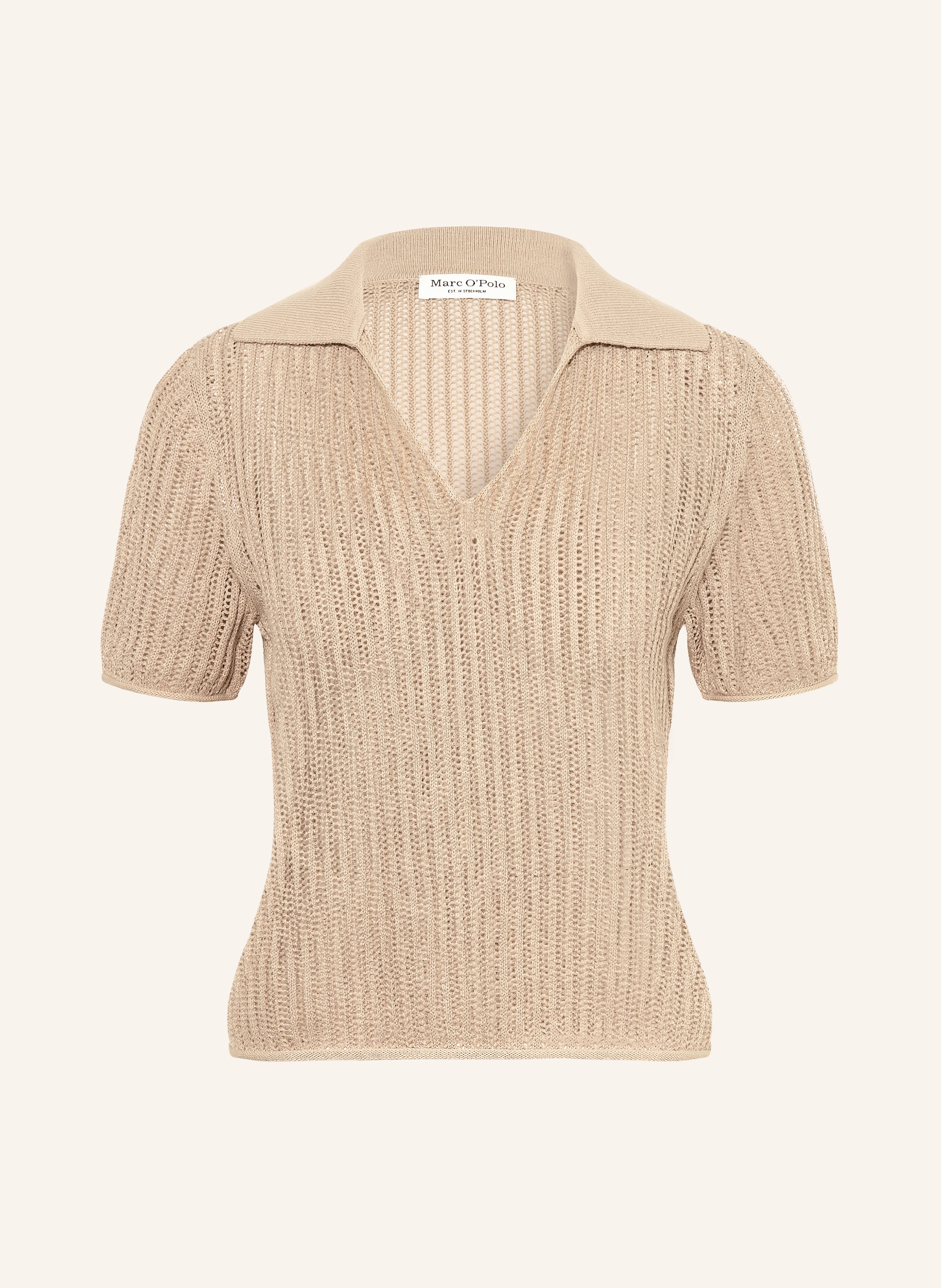 Marc O'polo Strick-Poloshirt beige