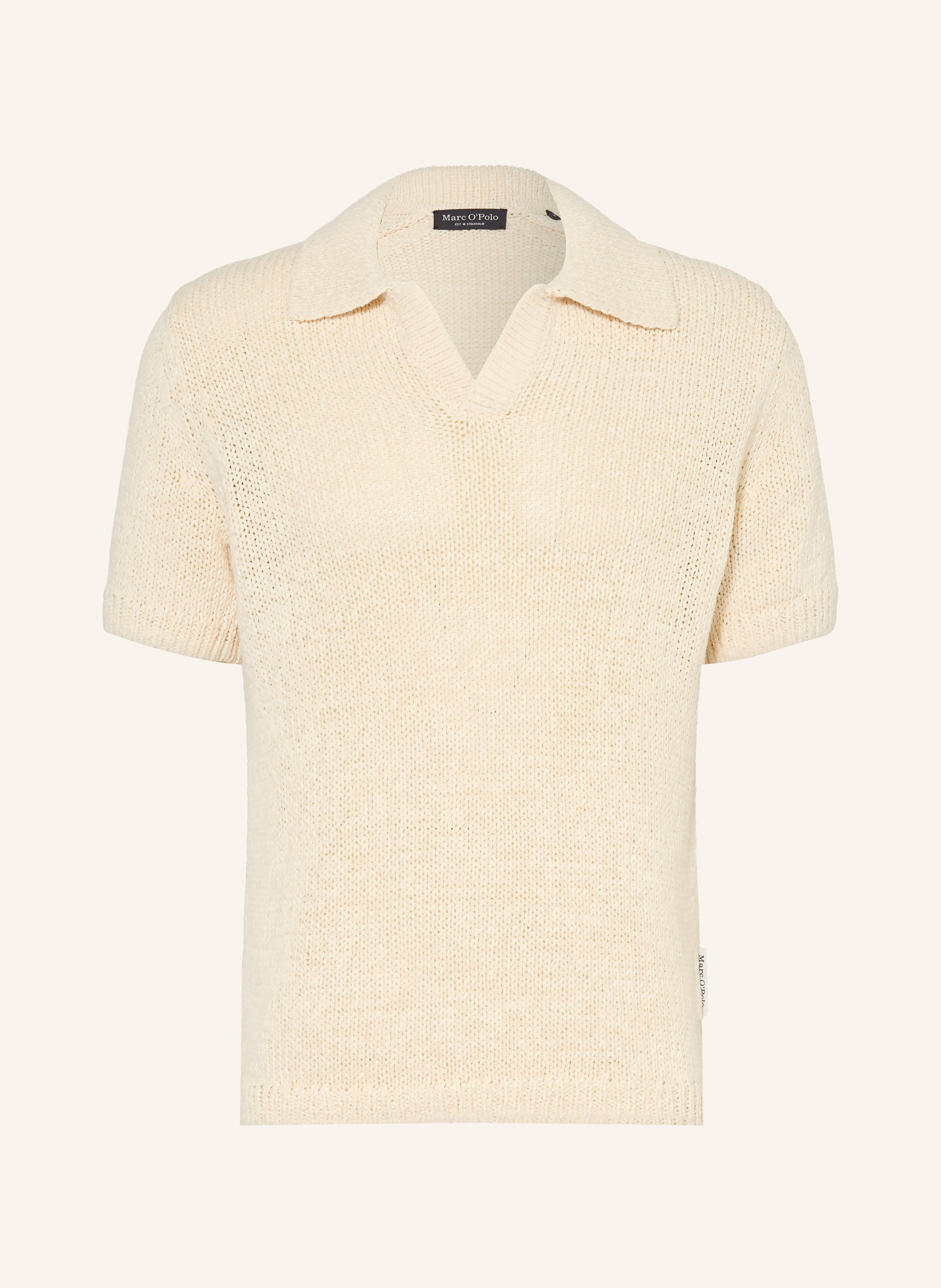 Marc O'polo Strick-Poloshirt weiss