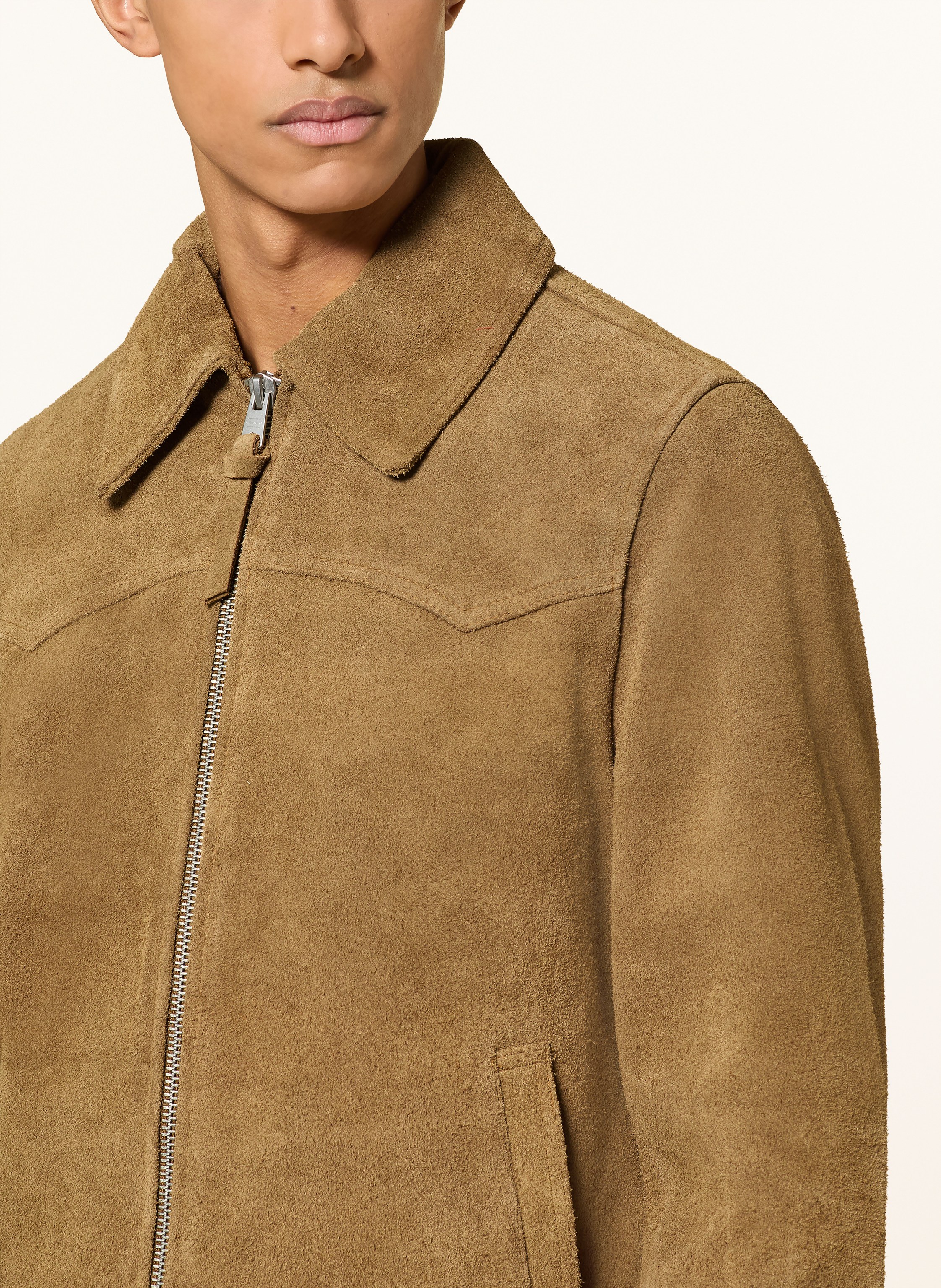 Thumbnail - Allsaints Lederjacke Dellcot braun