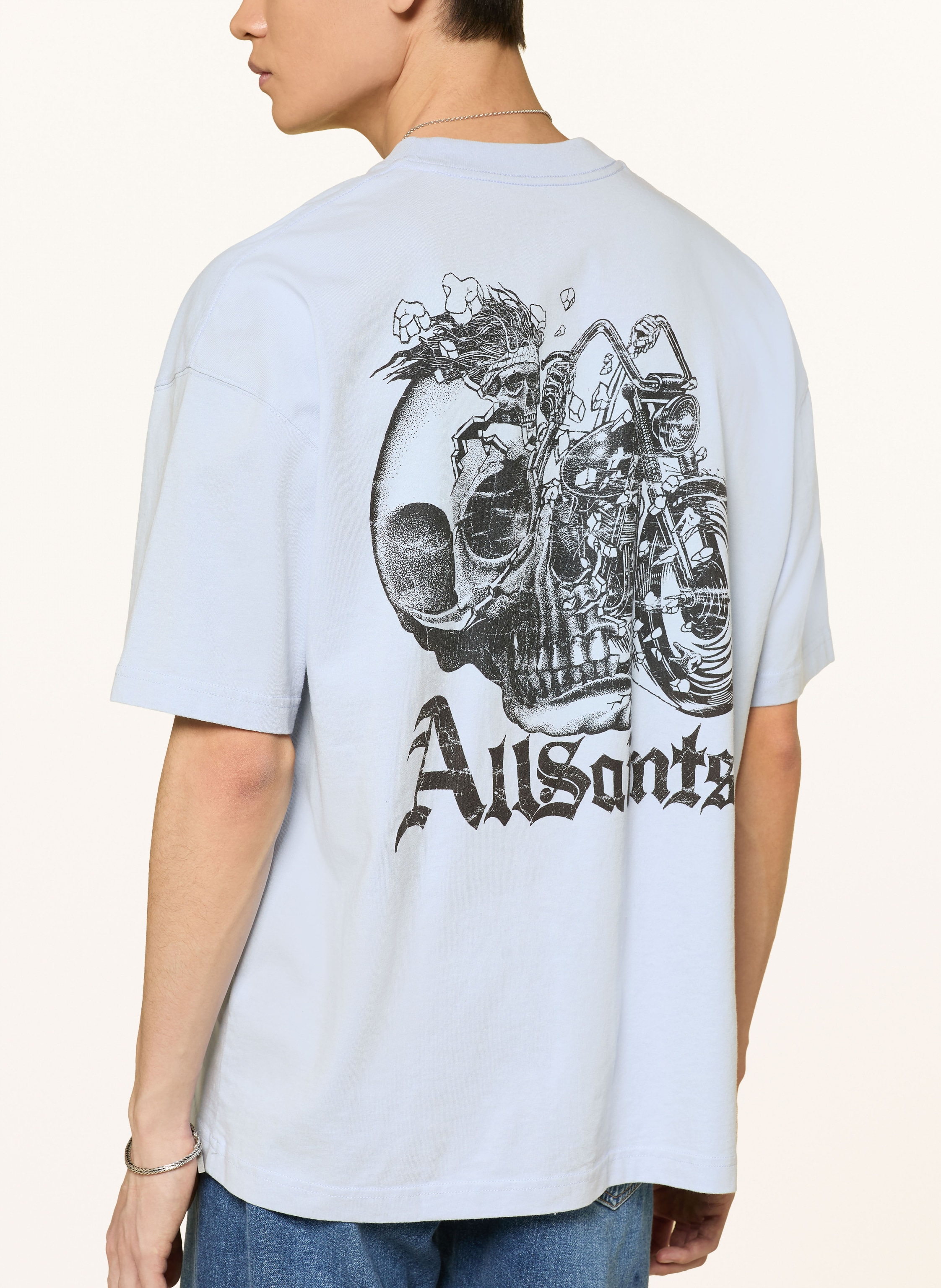 Thumbnail - Allsaints Oversized-Shirt Panhead blau