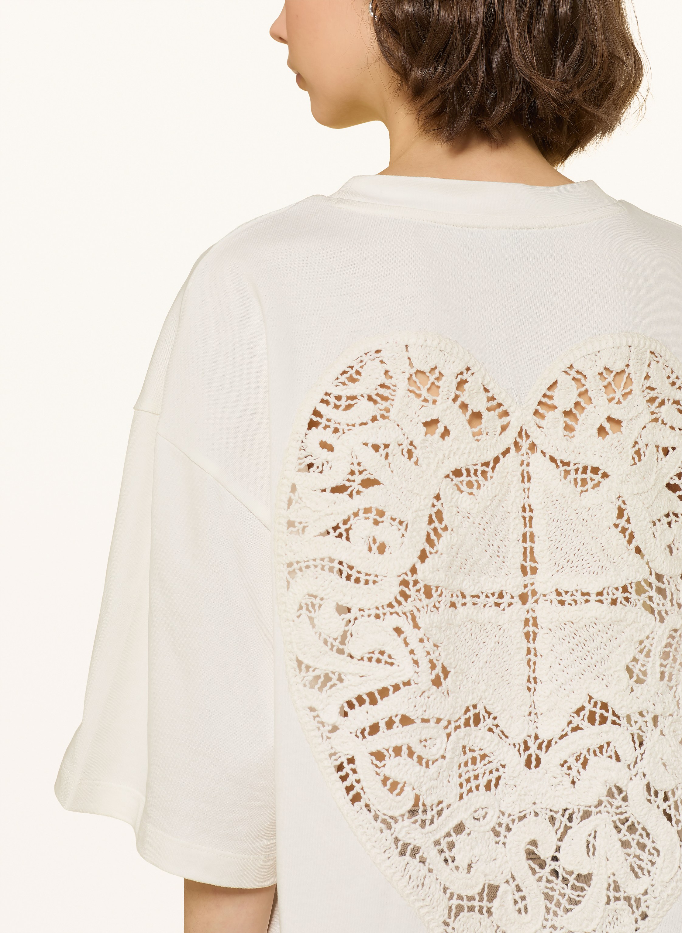 Thumbnail - Allsaints Oversized-Shirt Esme Amelie Mit Lochspitze weiss