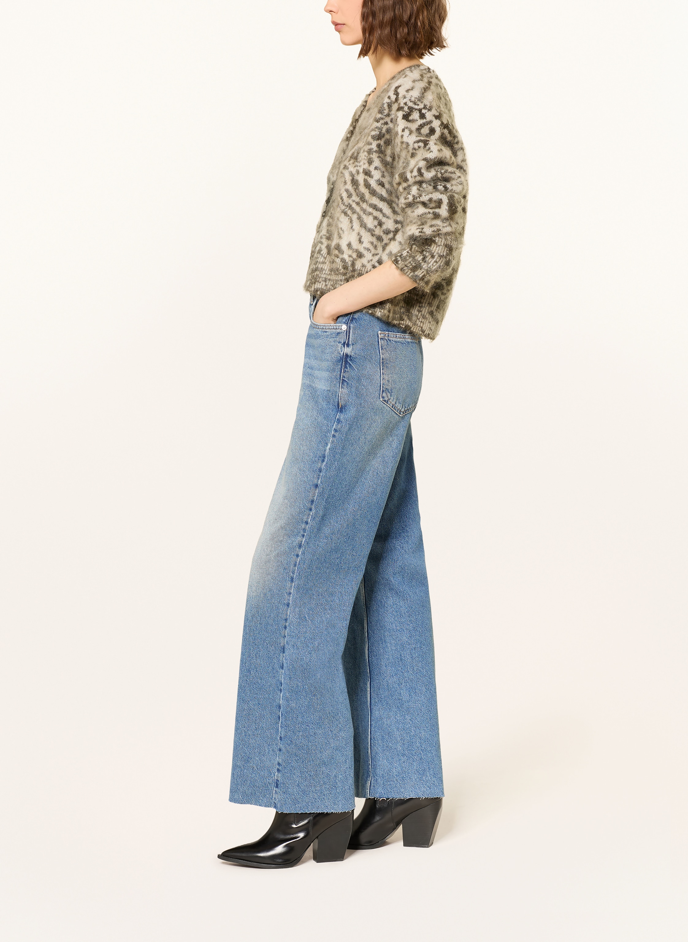 Thumbnail - Allsaints Wide Leg Jeans Ember blau