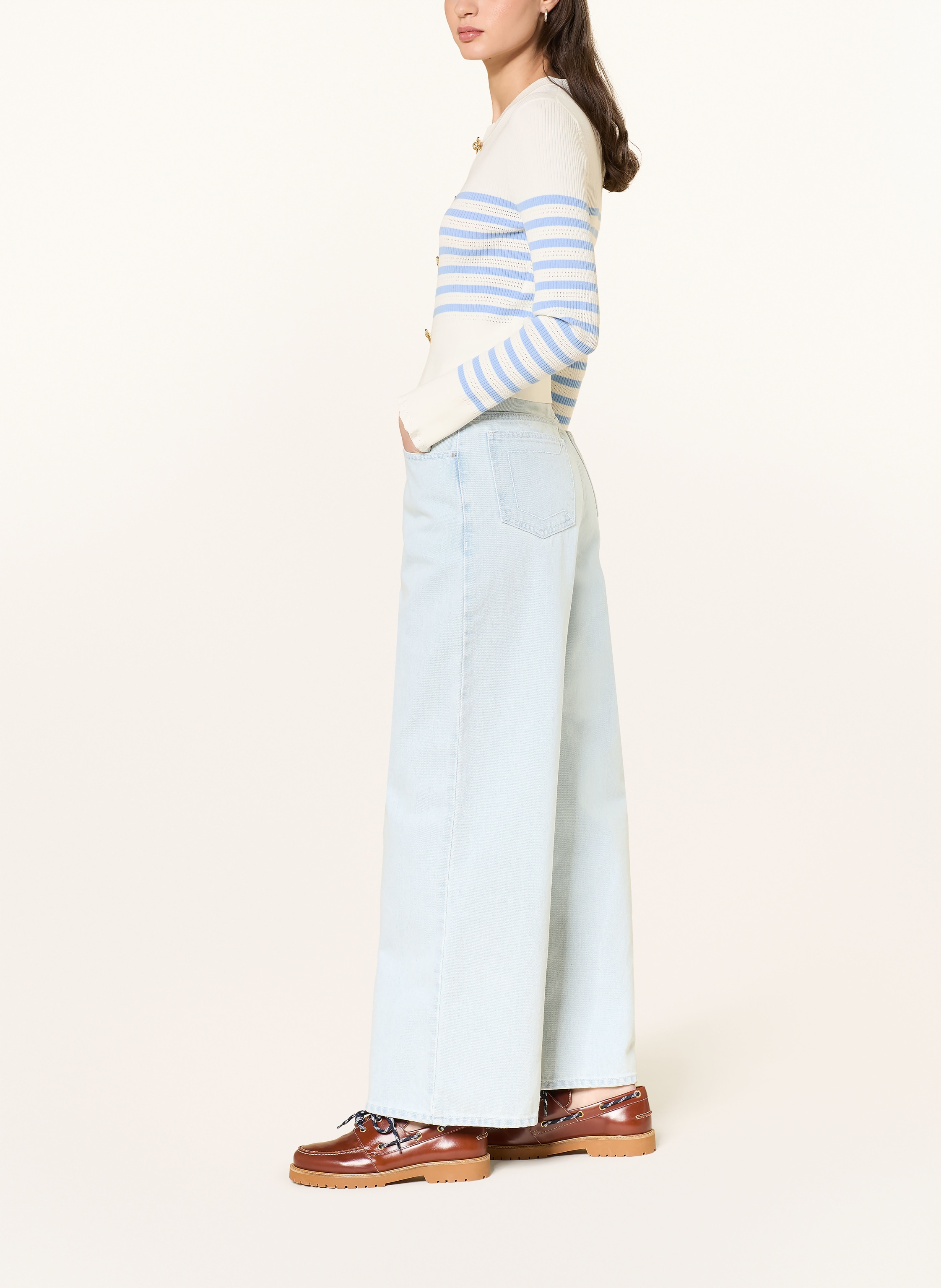 Thumbnail - Claudie Pierlot Wide Leg Jeans Dianebis blau