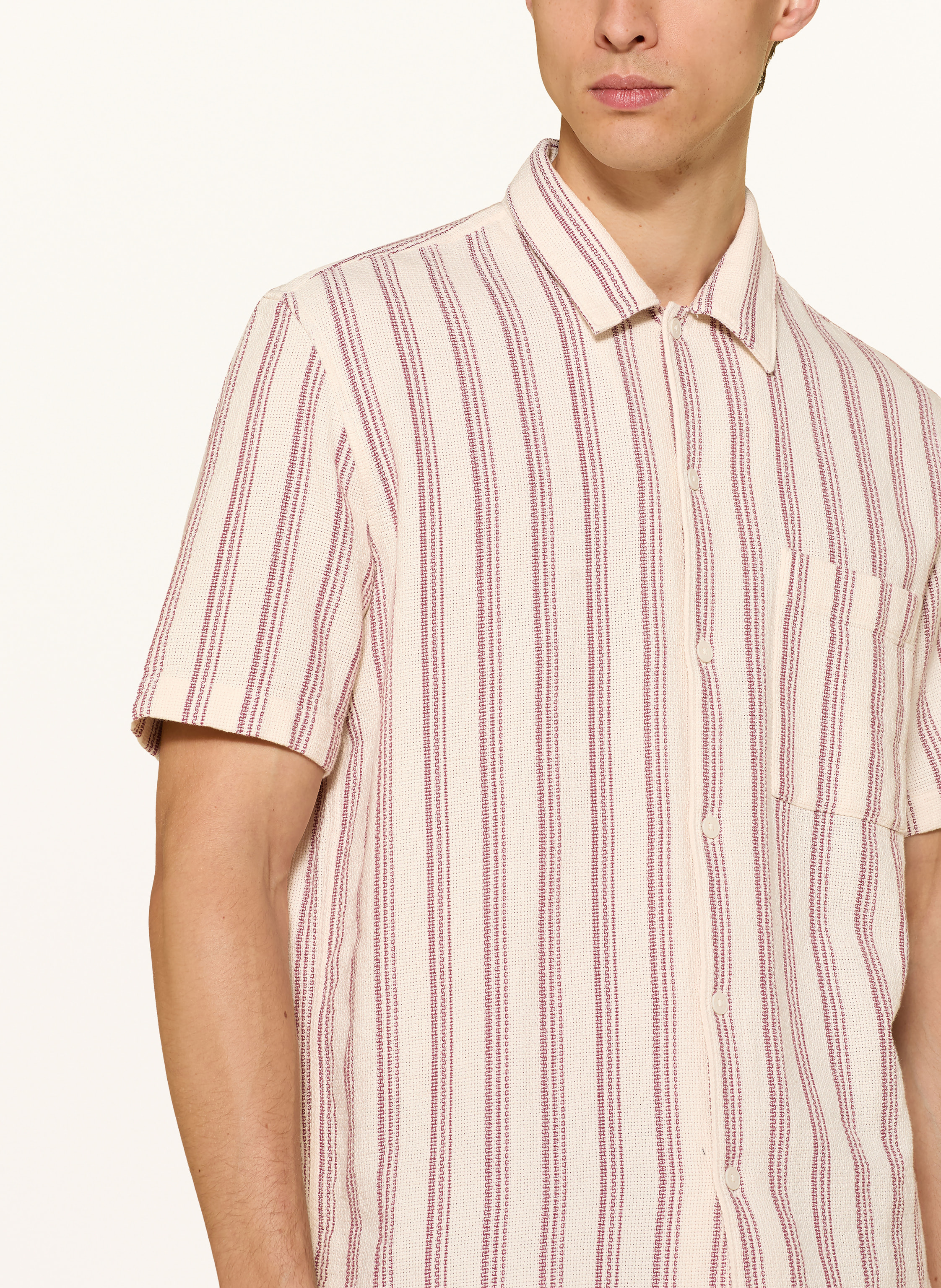 Thumbnail - Marc O'polo Kurzarm-Hemd Regular Fit beige