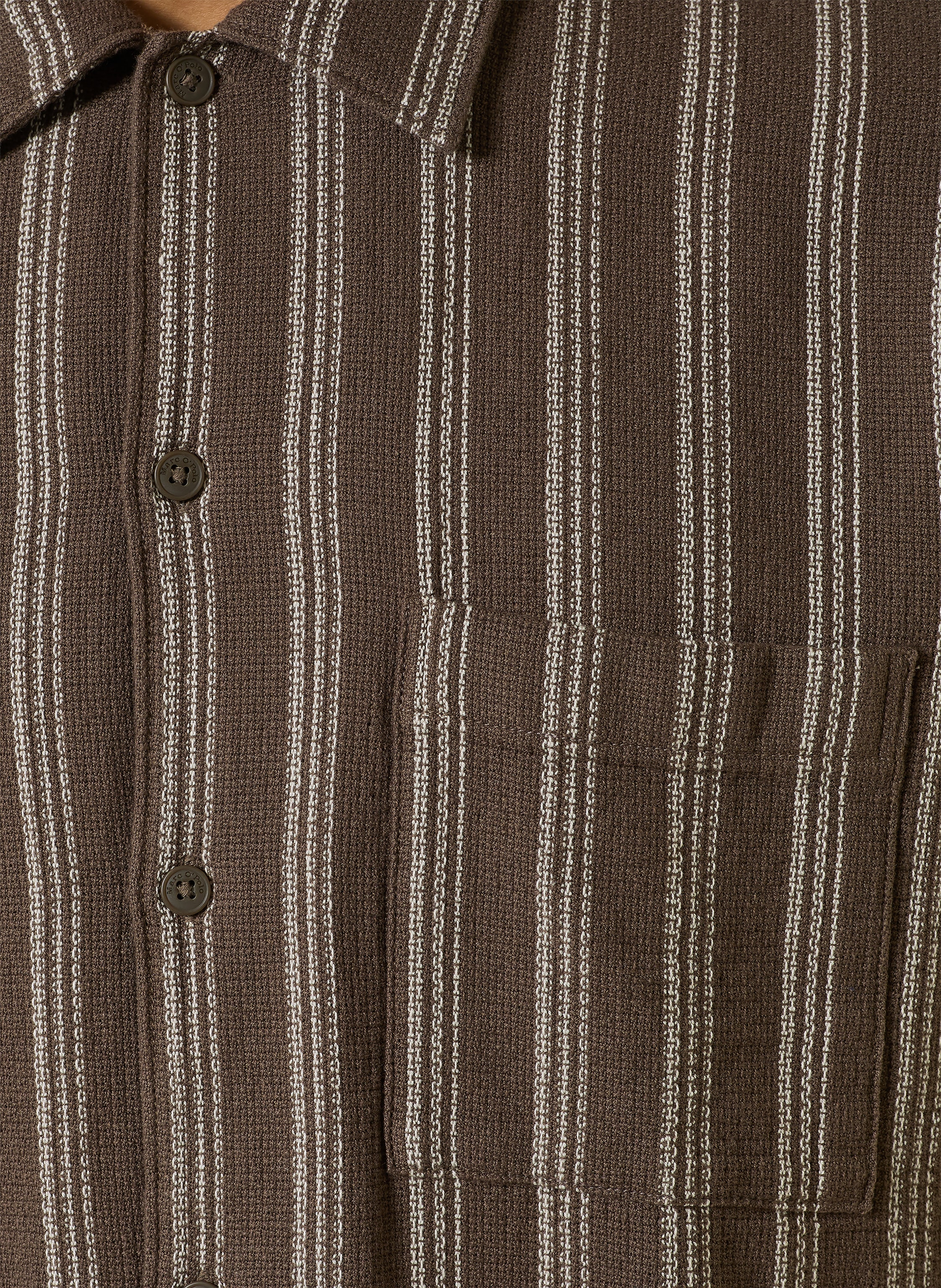 Thumbnail - Marc O'polo Kurzarm-Hemd Regular Fit braun