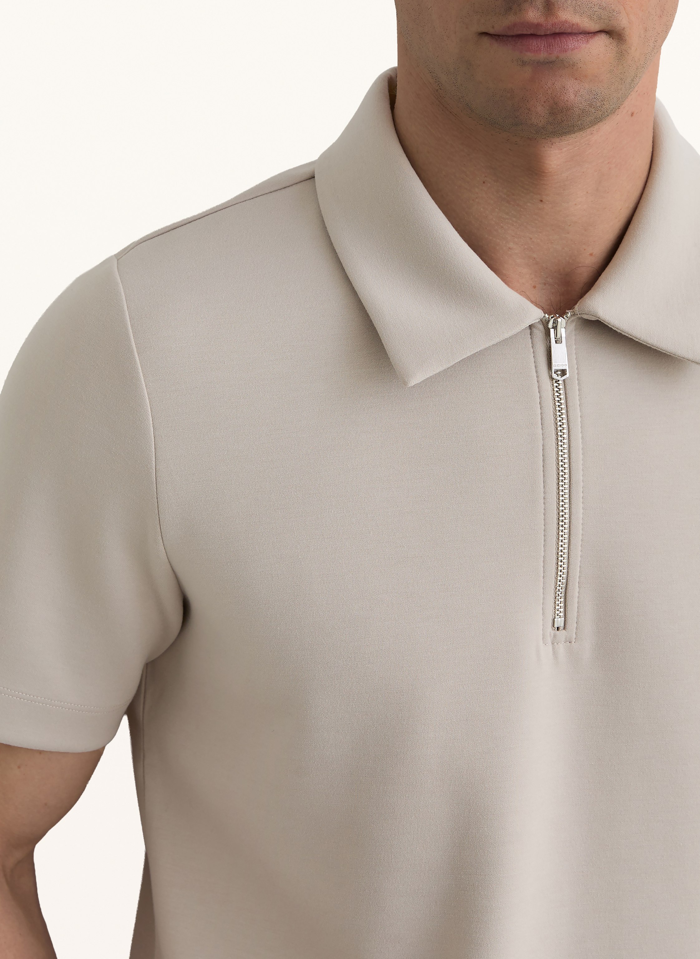 Thumbnail - Reiss Jersey-Poloshirt Lord beige