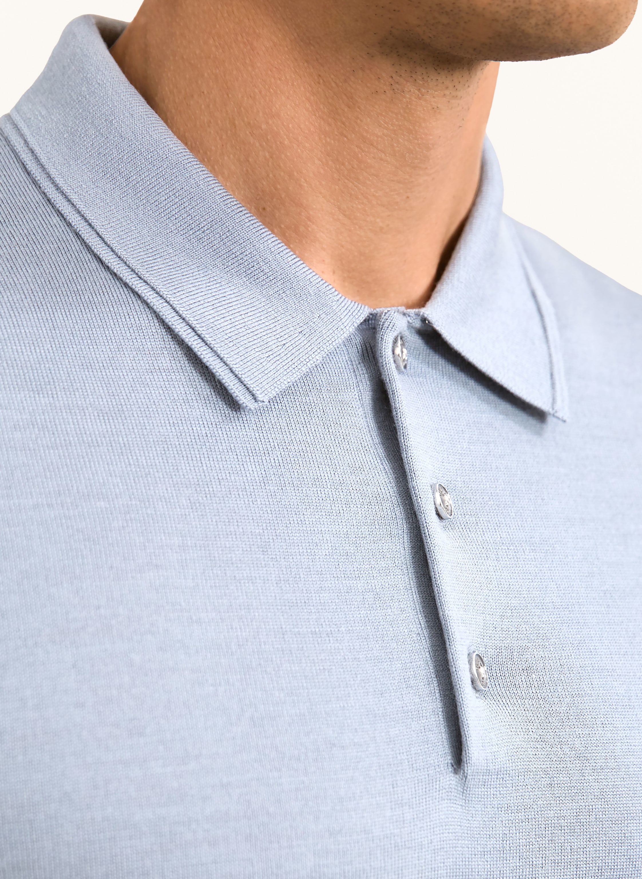 Thumbnail - Reiss Strick-Poloshirt Trafford blau