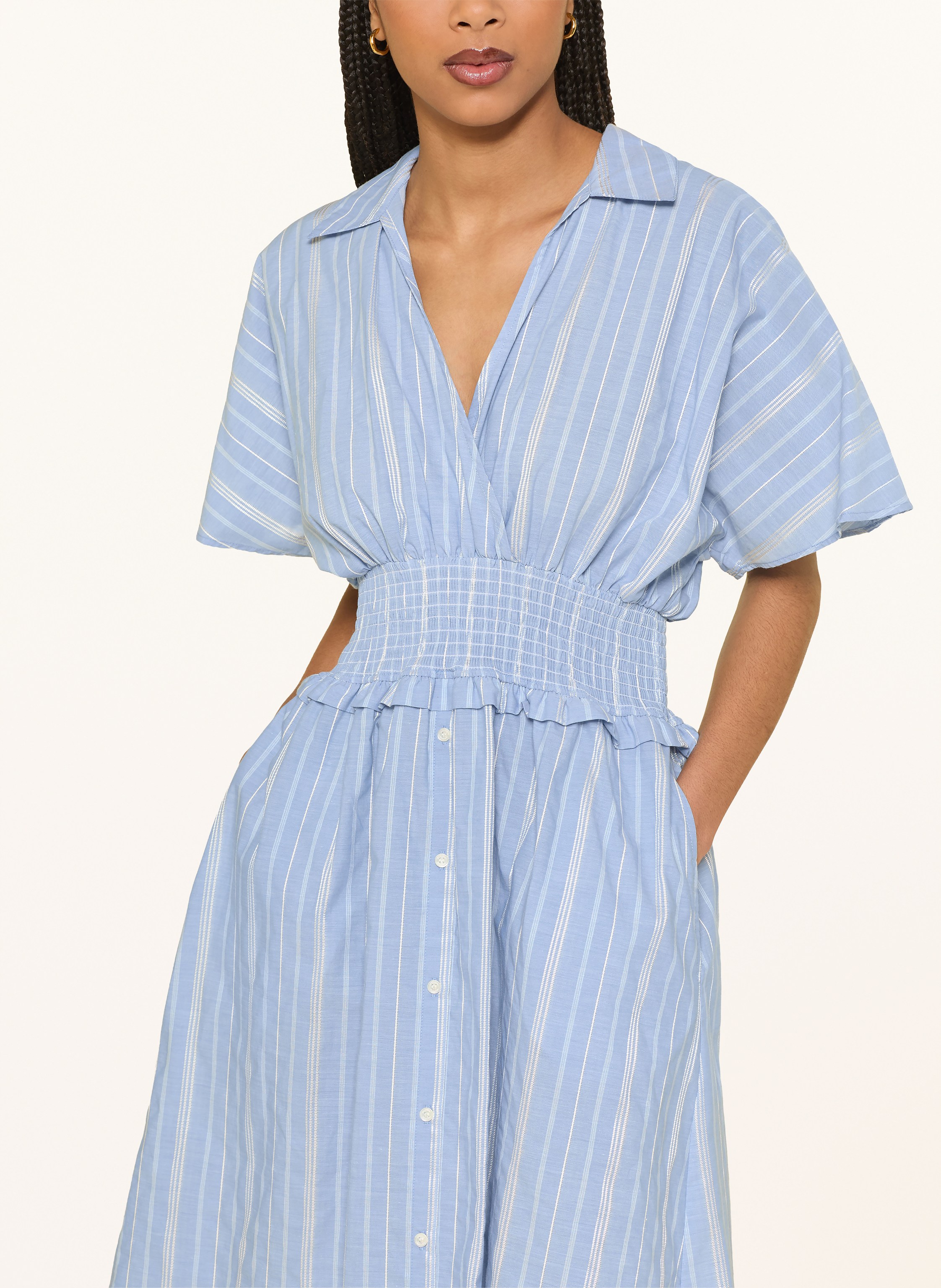 Thumbnail - Claudie Pierlot Kleid Mit Rüschen blau