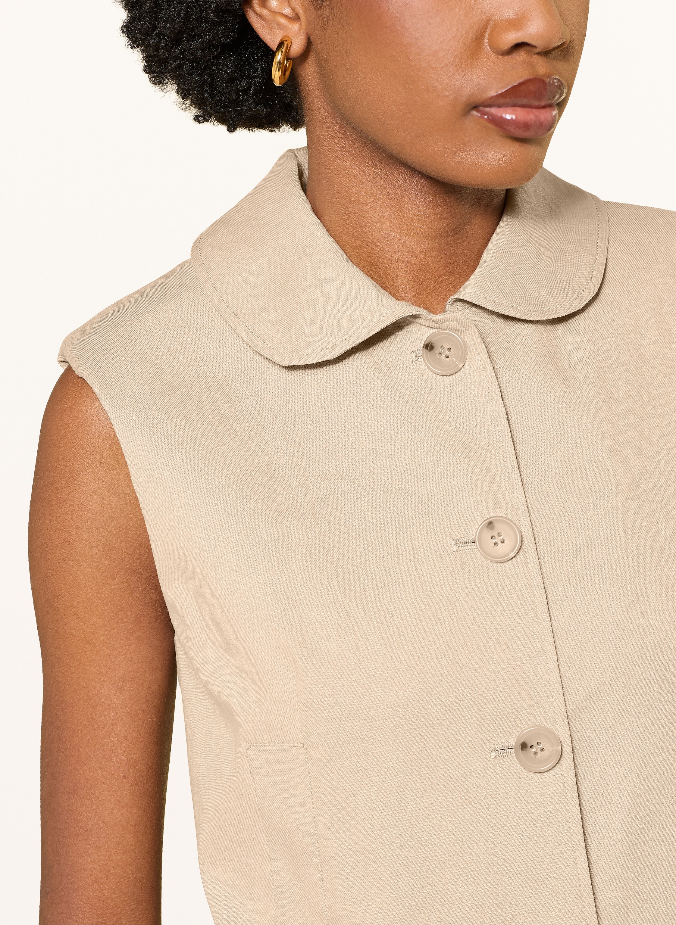 Thumbnail - Claudie Pierlot Blazerweste Mit Leinen beige