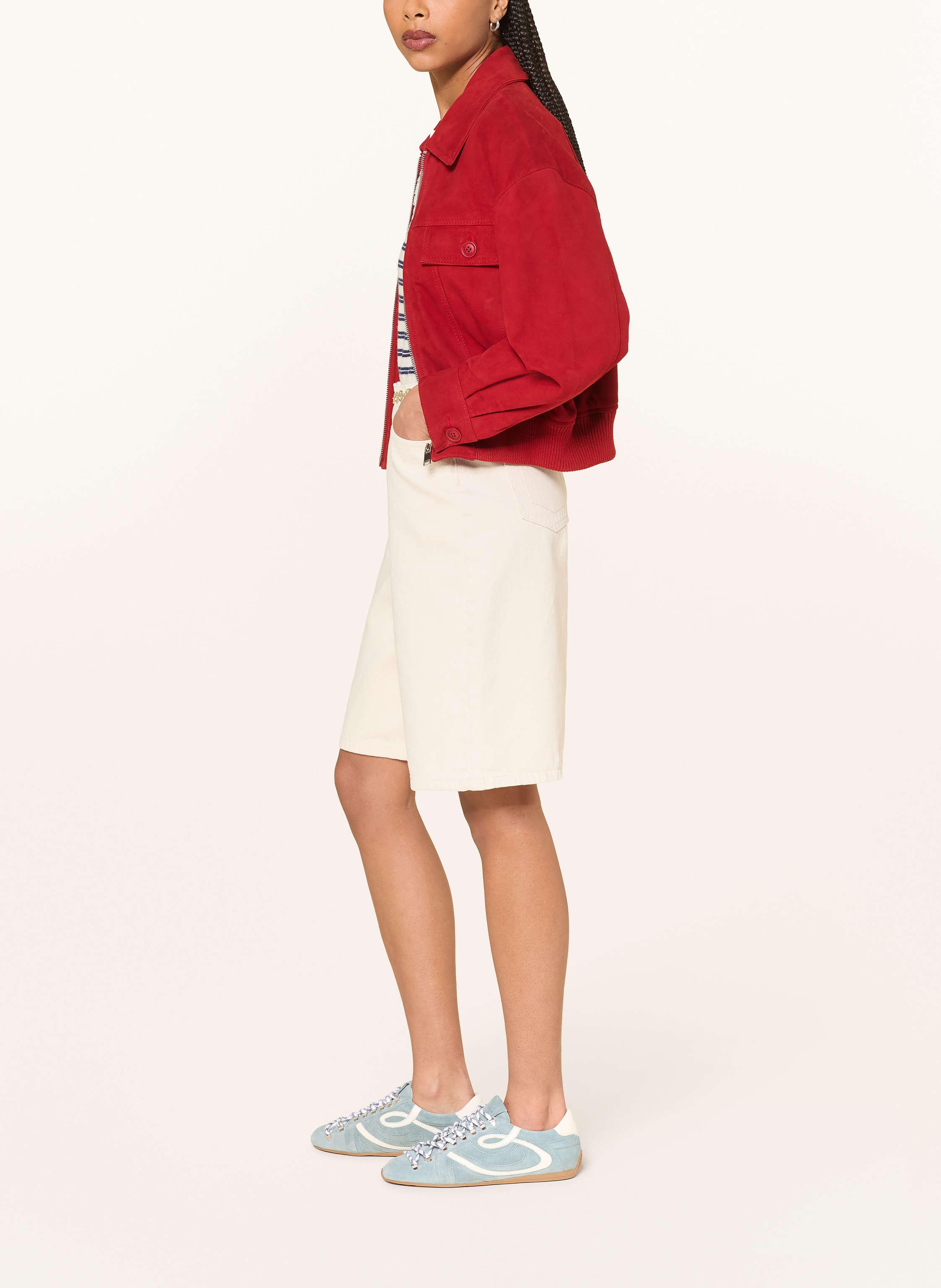 Thumbnail - Claudie Pierlot Jeans-Bermudas weiss