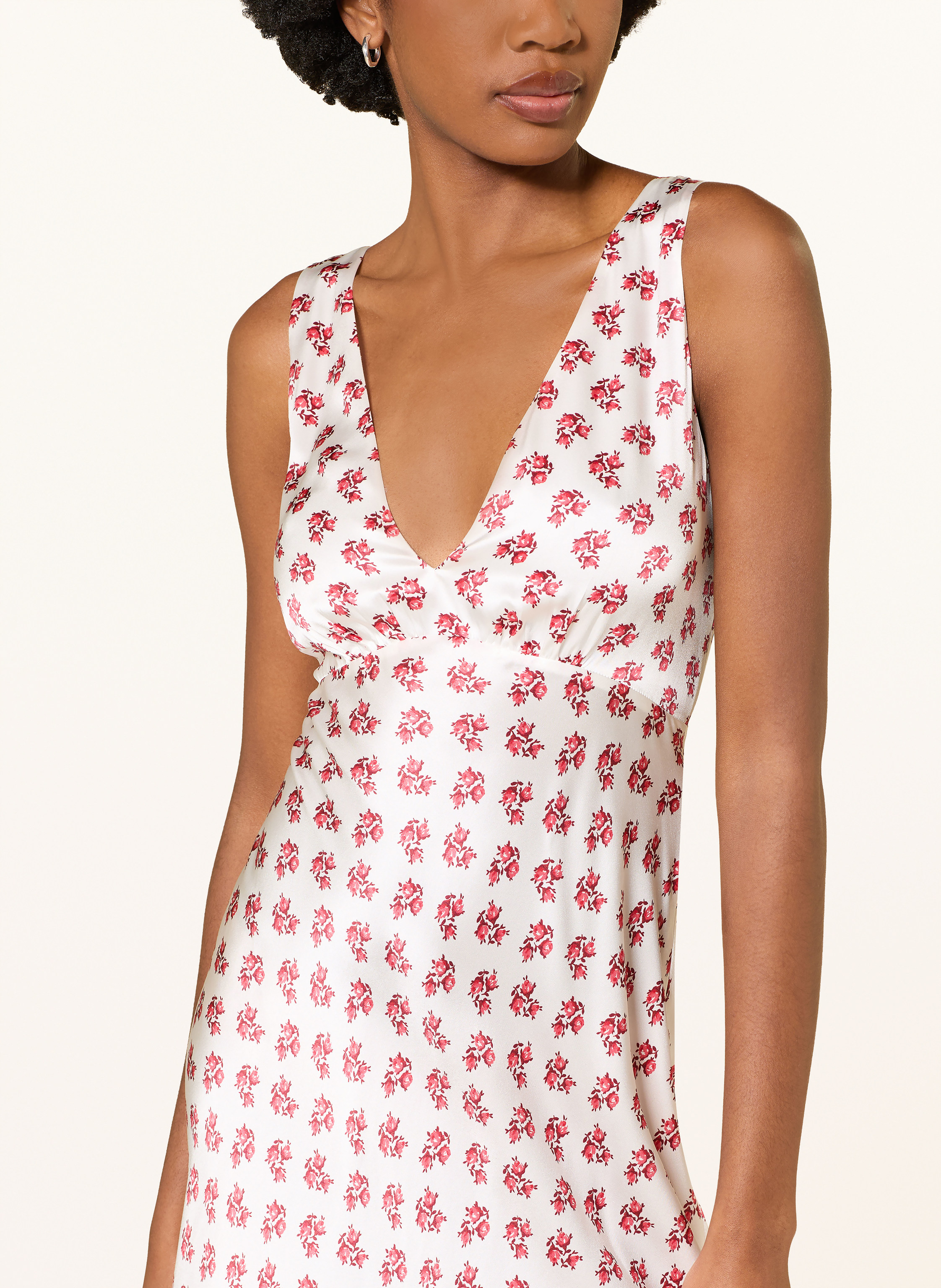 Thumbnail - Maje Satinkleid Aus Seide rot