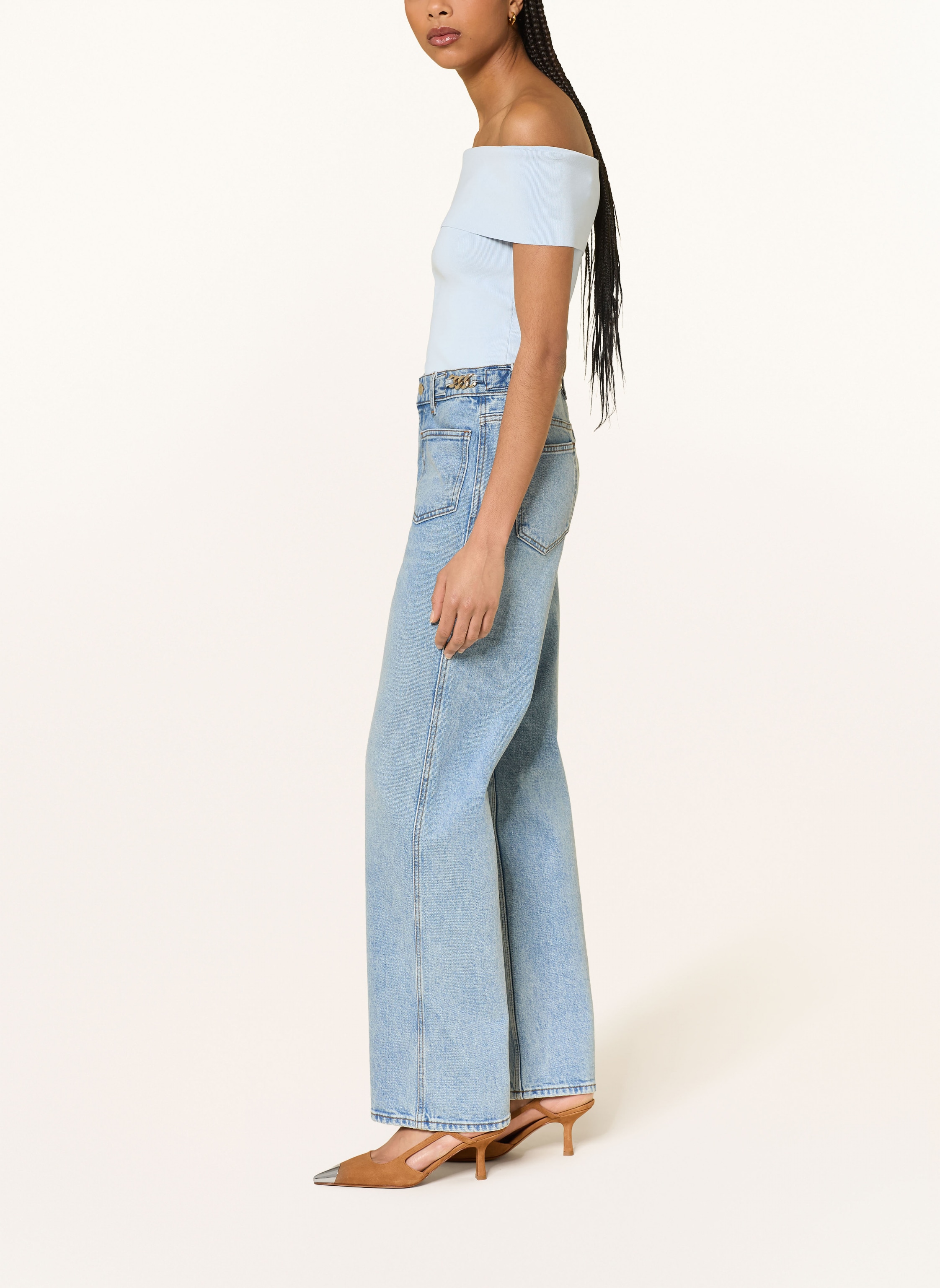 Thumbnail - Maje Wide Leg Jeans blau