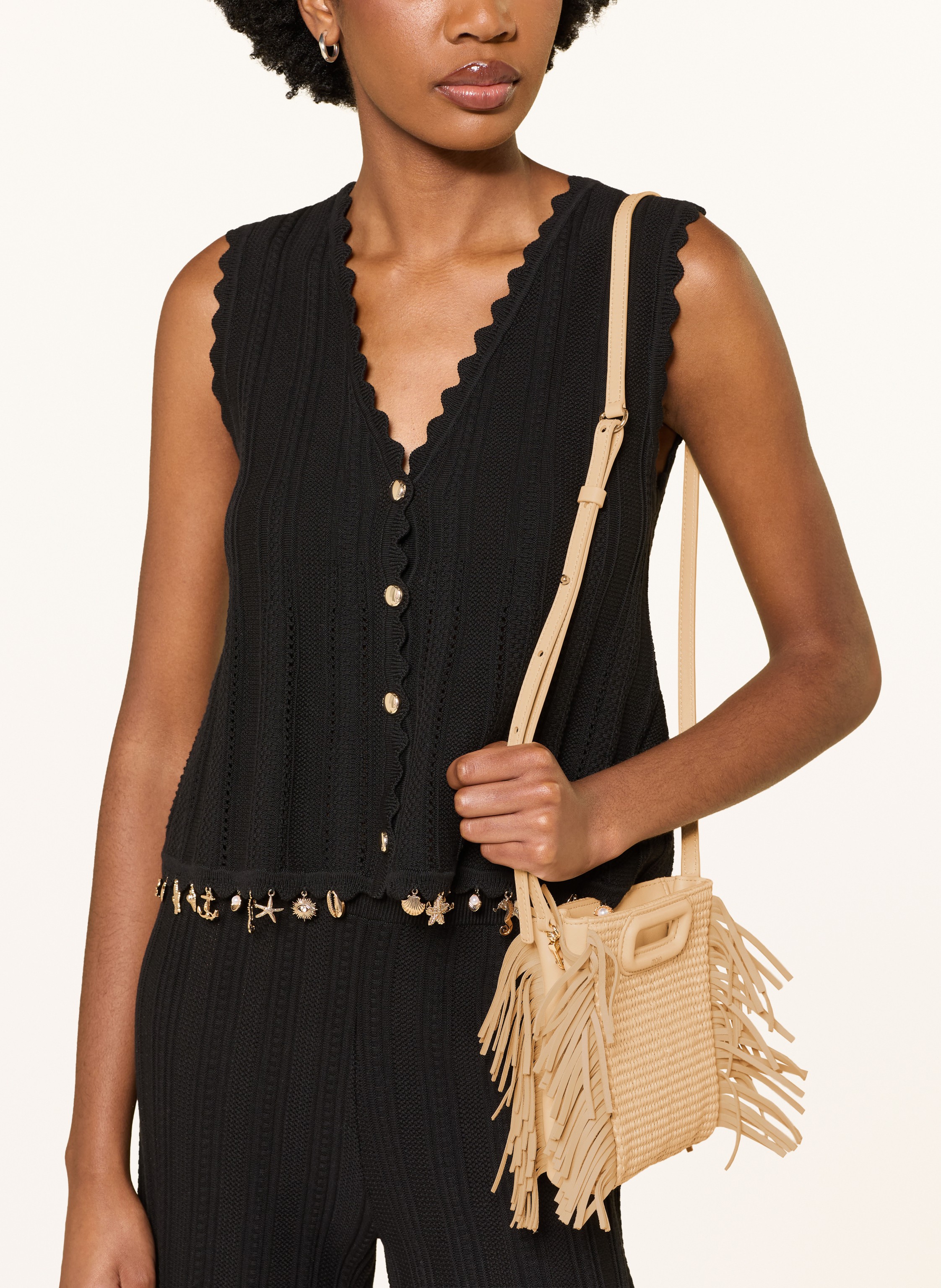 Thumbnail - Maje Umhängetasche beige