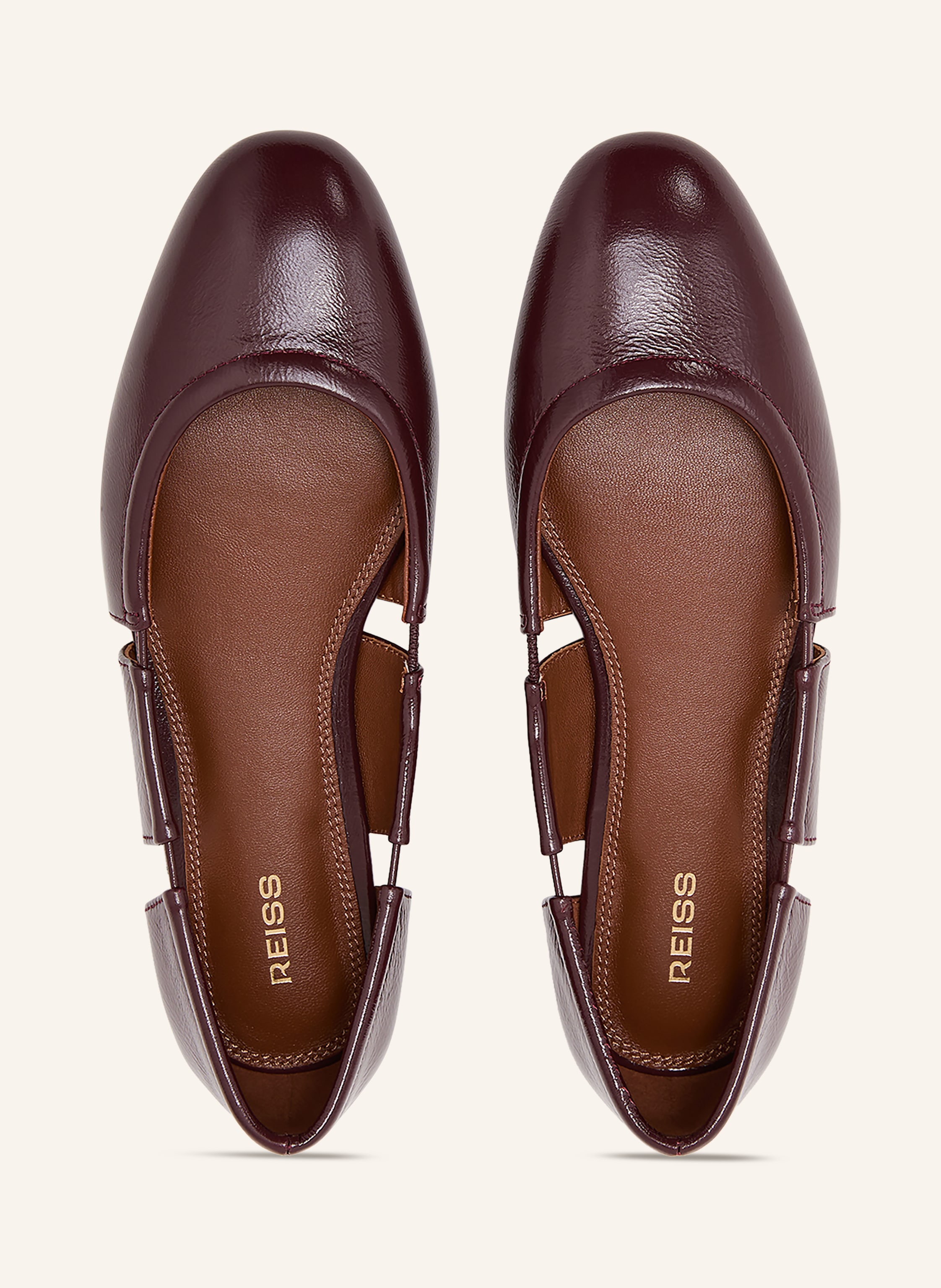 Thumbnail - Reiss Ballerinas Leona Mit Cut-Outs rot