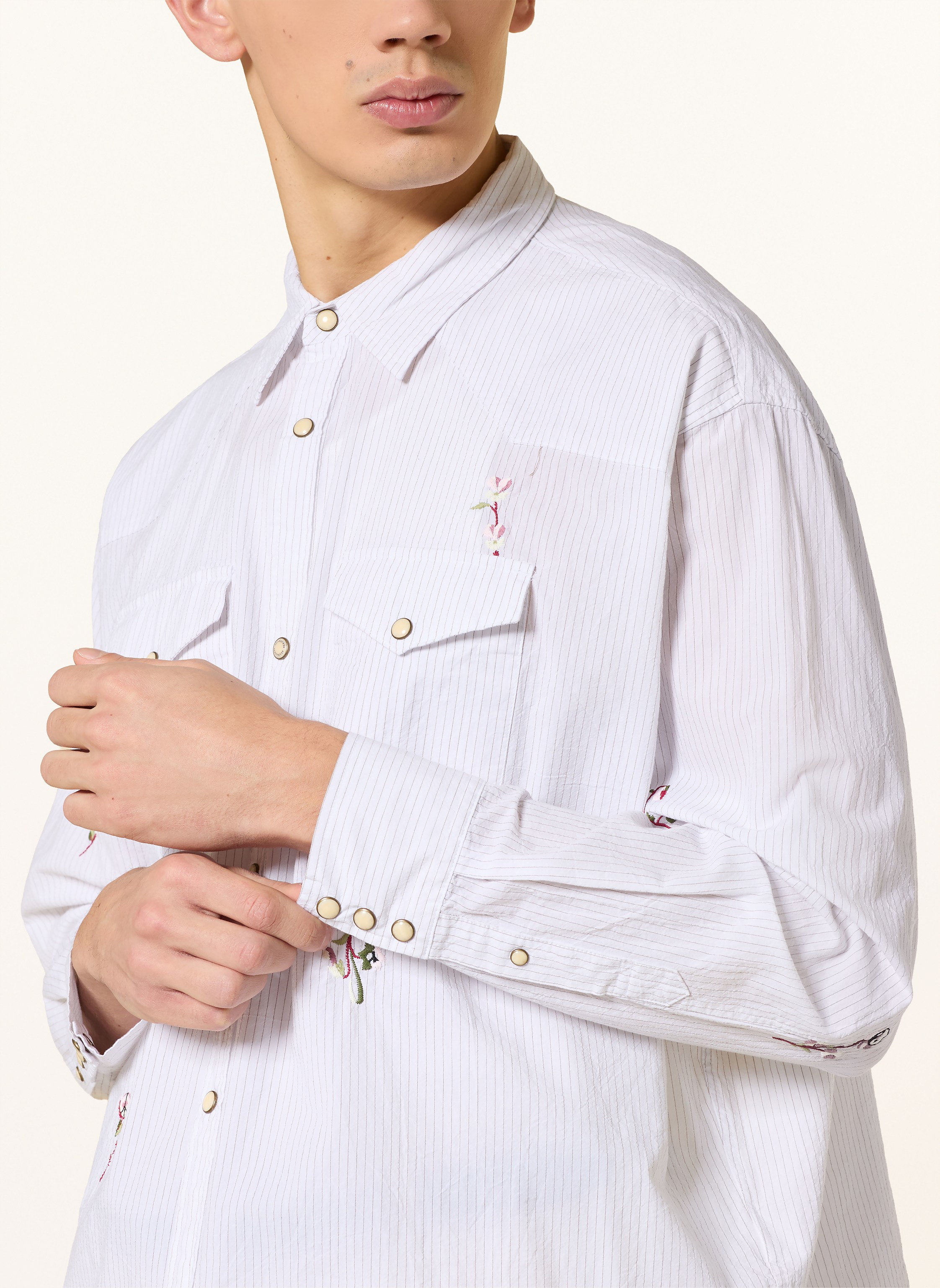 Thumbnail - Allsaints Hemd Portman Oversized Fit weiss