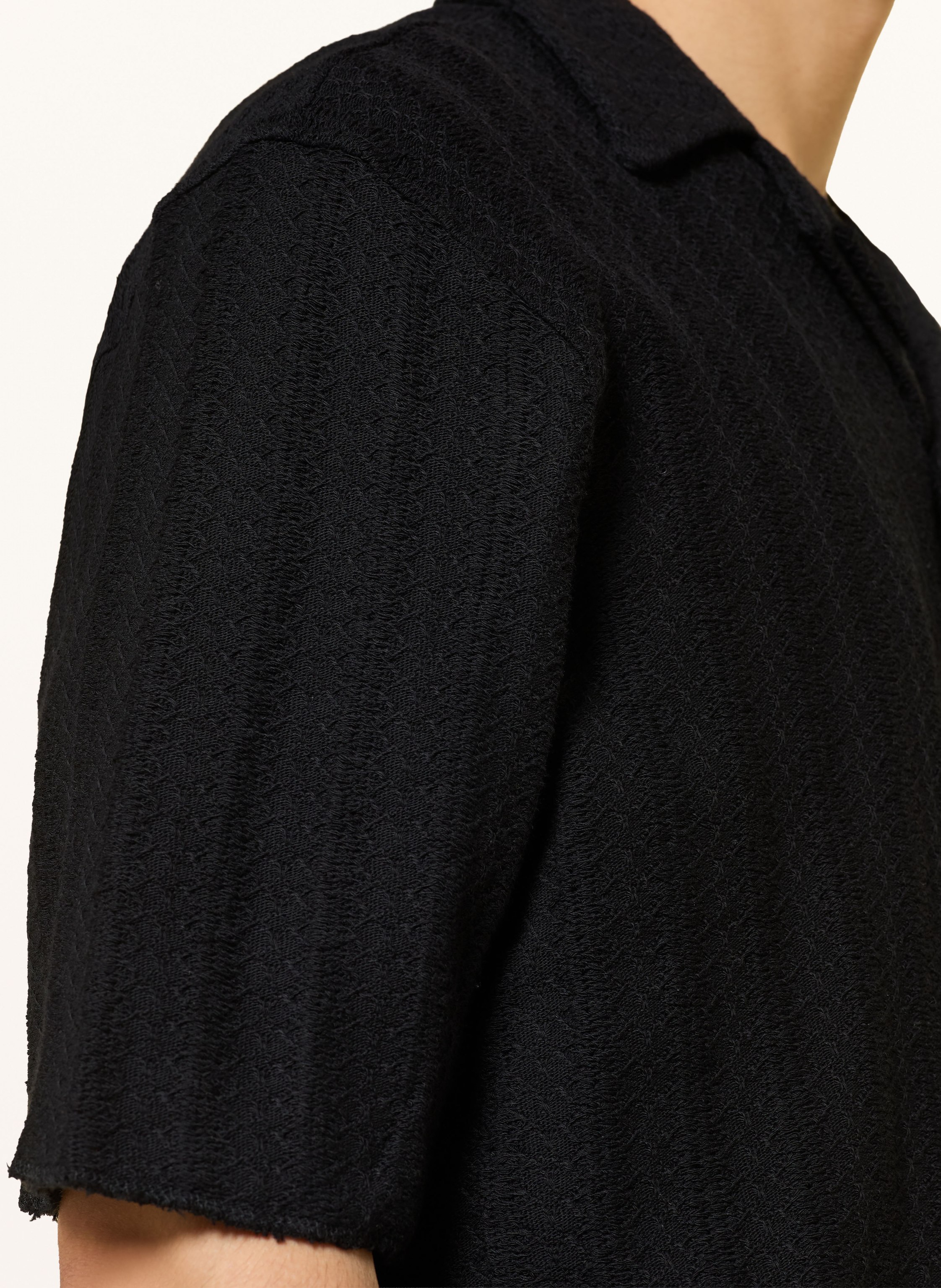 Thumbnail - Allsaints Strickhemd Trace Comfort Fit schwarz