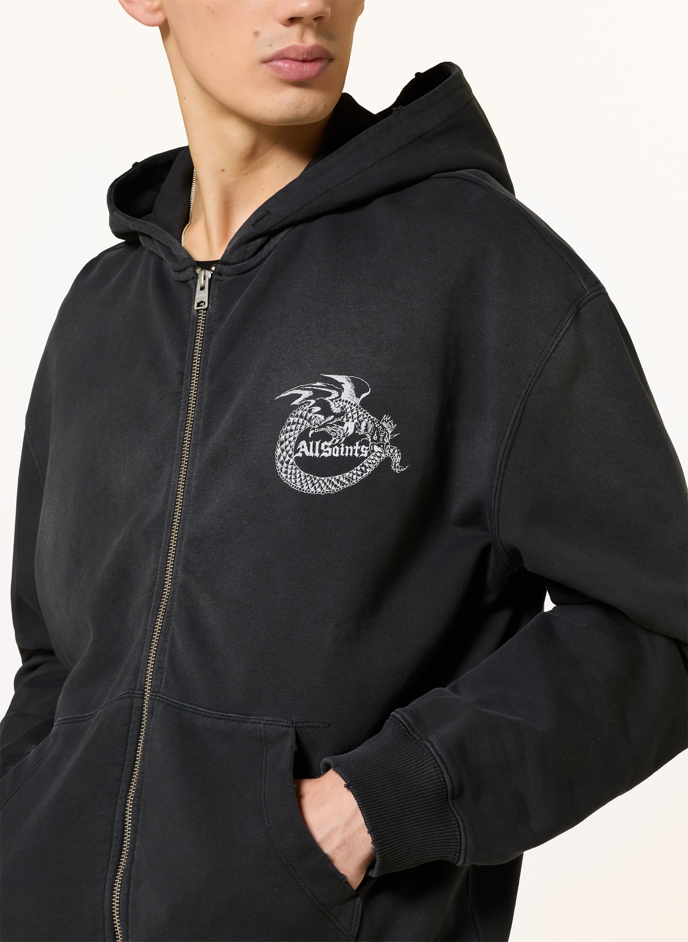 Thumbnail - Allsaints Sweatjacke Terra schwarz