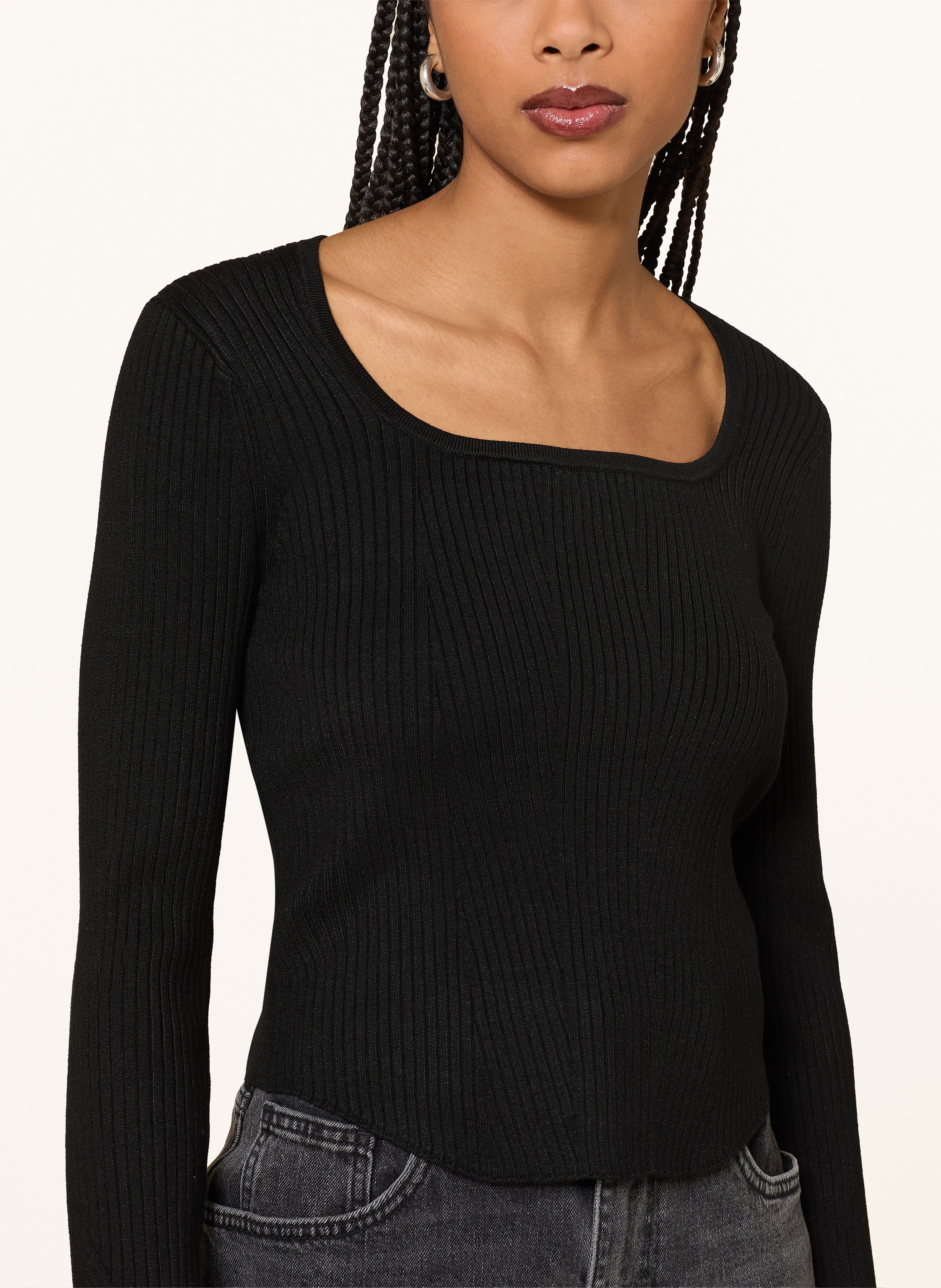 Thumbnail - Allsaints Longsleeve Cruz schwarz