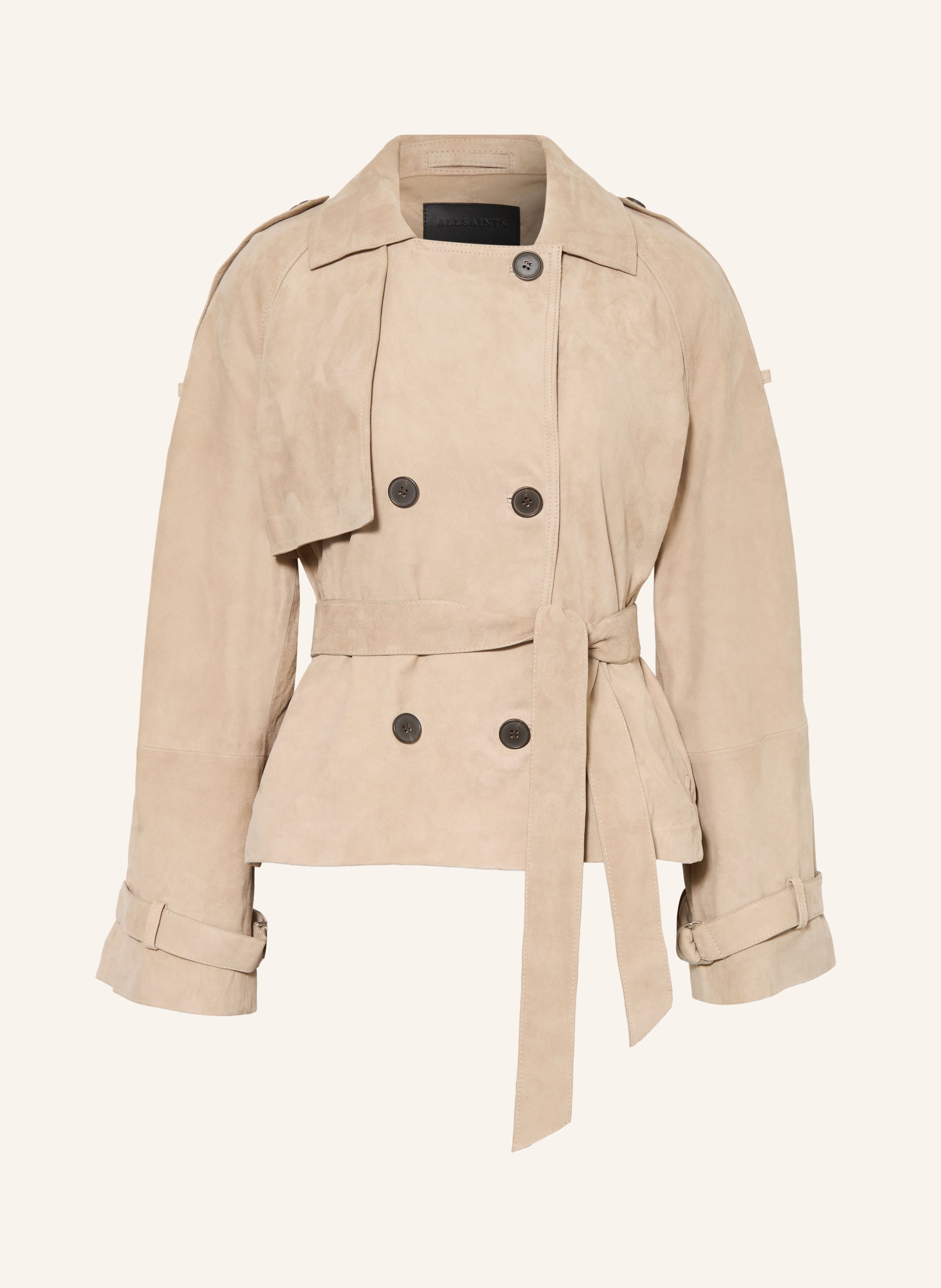 Allsaints Lederjacke Reed braun