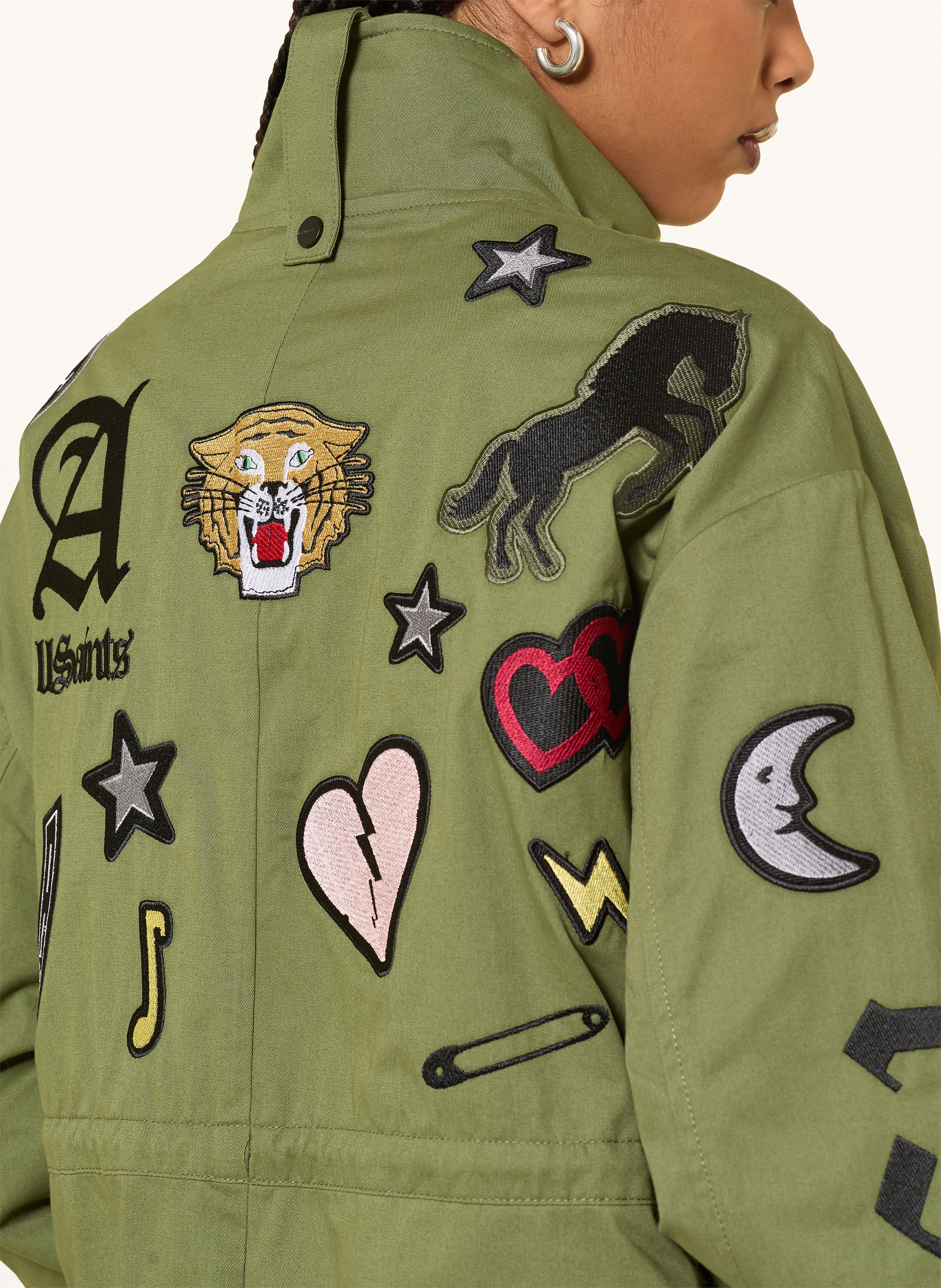 Thumbnail - Allsaints Parka Ariaa Mit Schmuckperlen gruen