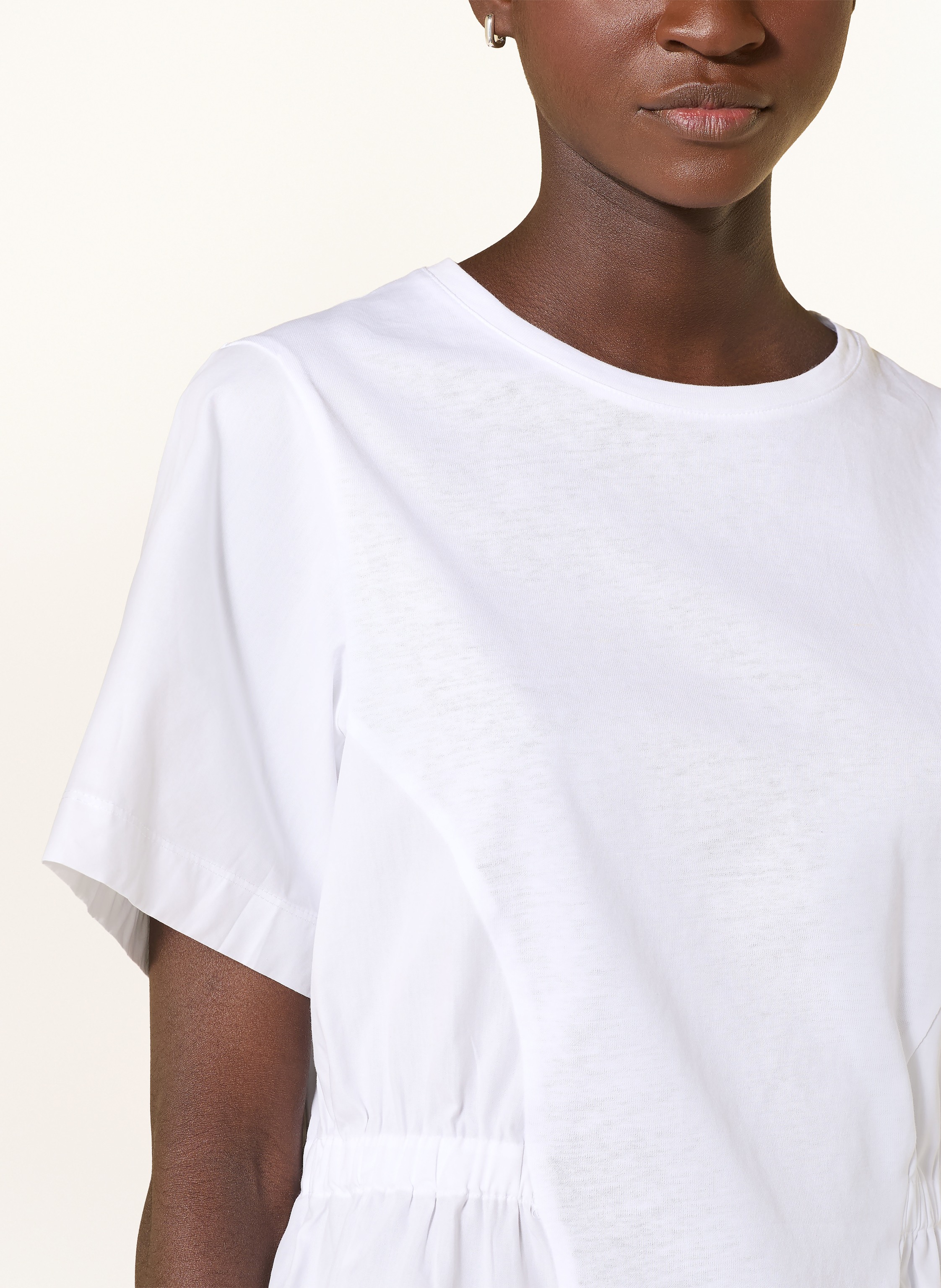 Thumbnail - Rich & Royal T-Shirt Im Materialmix weiss