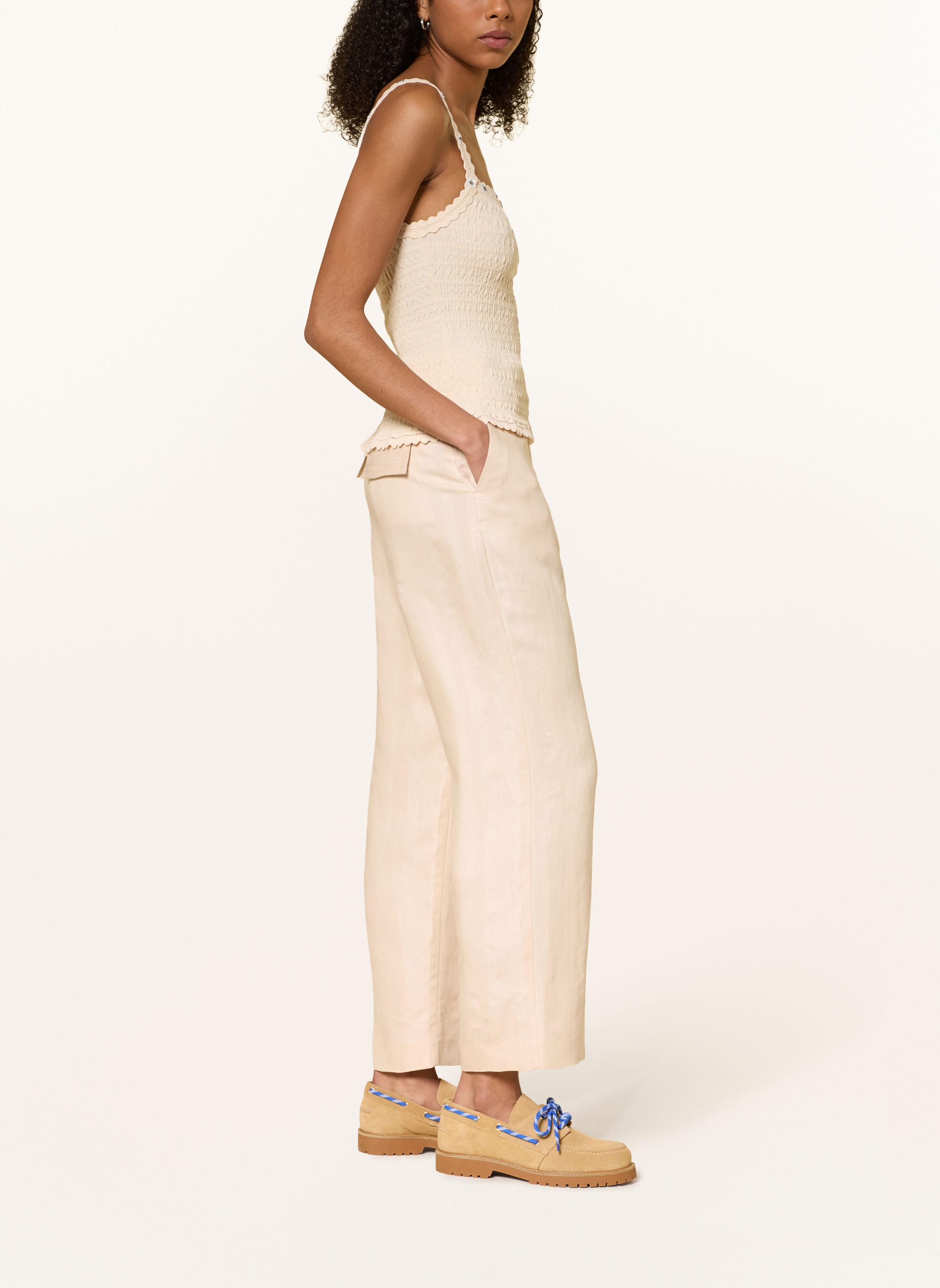 Thumbnail - Claudie Pierlot Culotte Mit Leinen beige