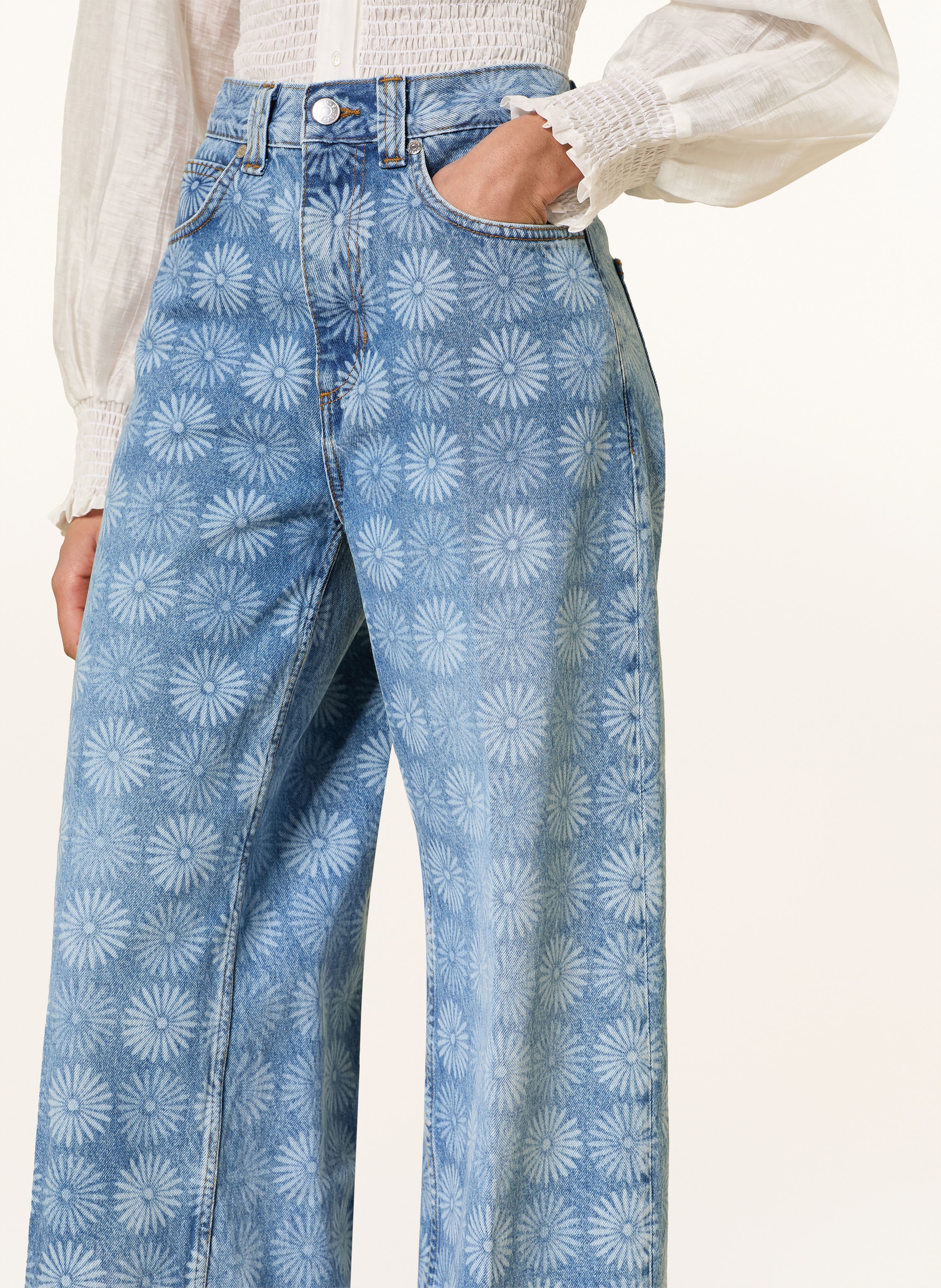 Thumbnail - Sandro Wide Leg Jeans blau