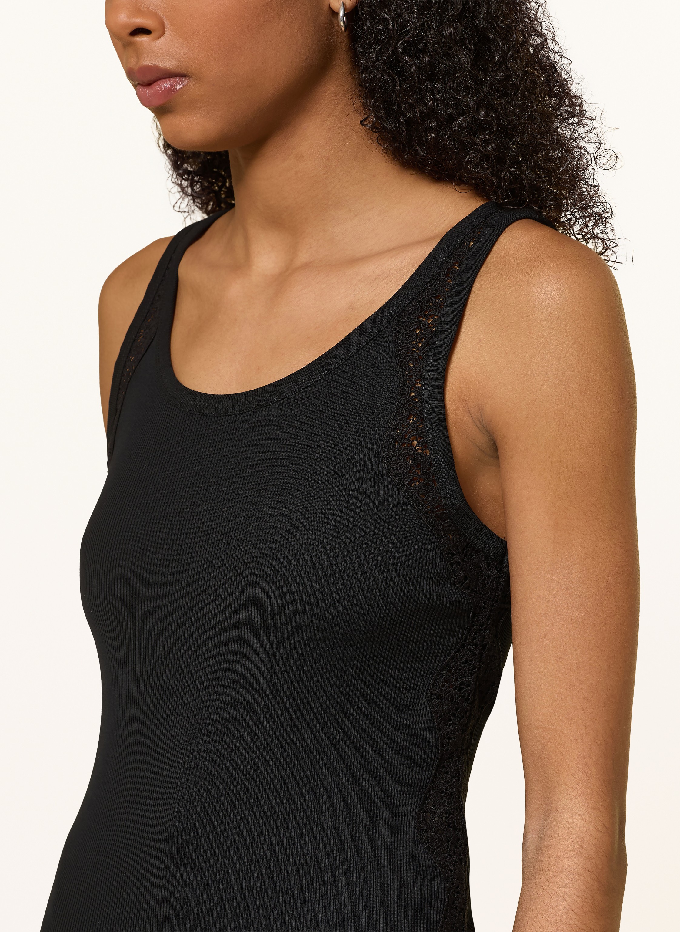 Thumbnail - Sandro Top Mit Spitze schwarz