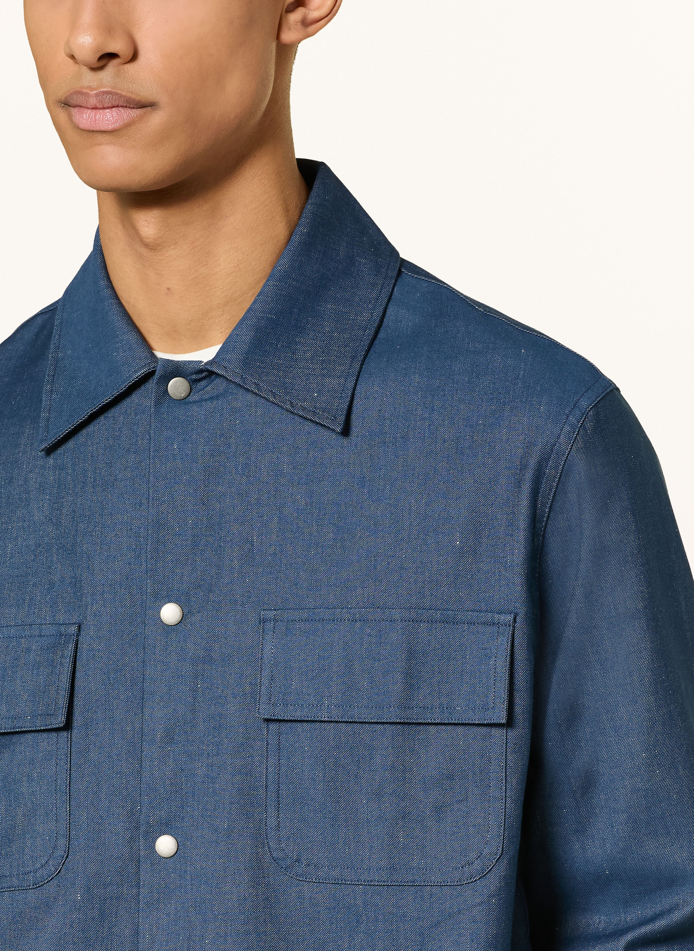 Thumbnail - Sandro Jeanshemd Regular Fit blau