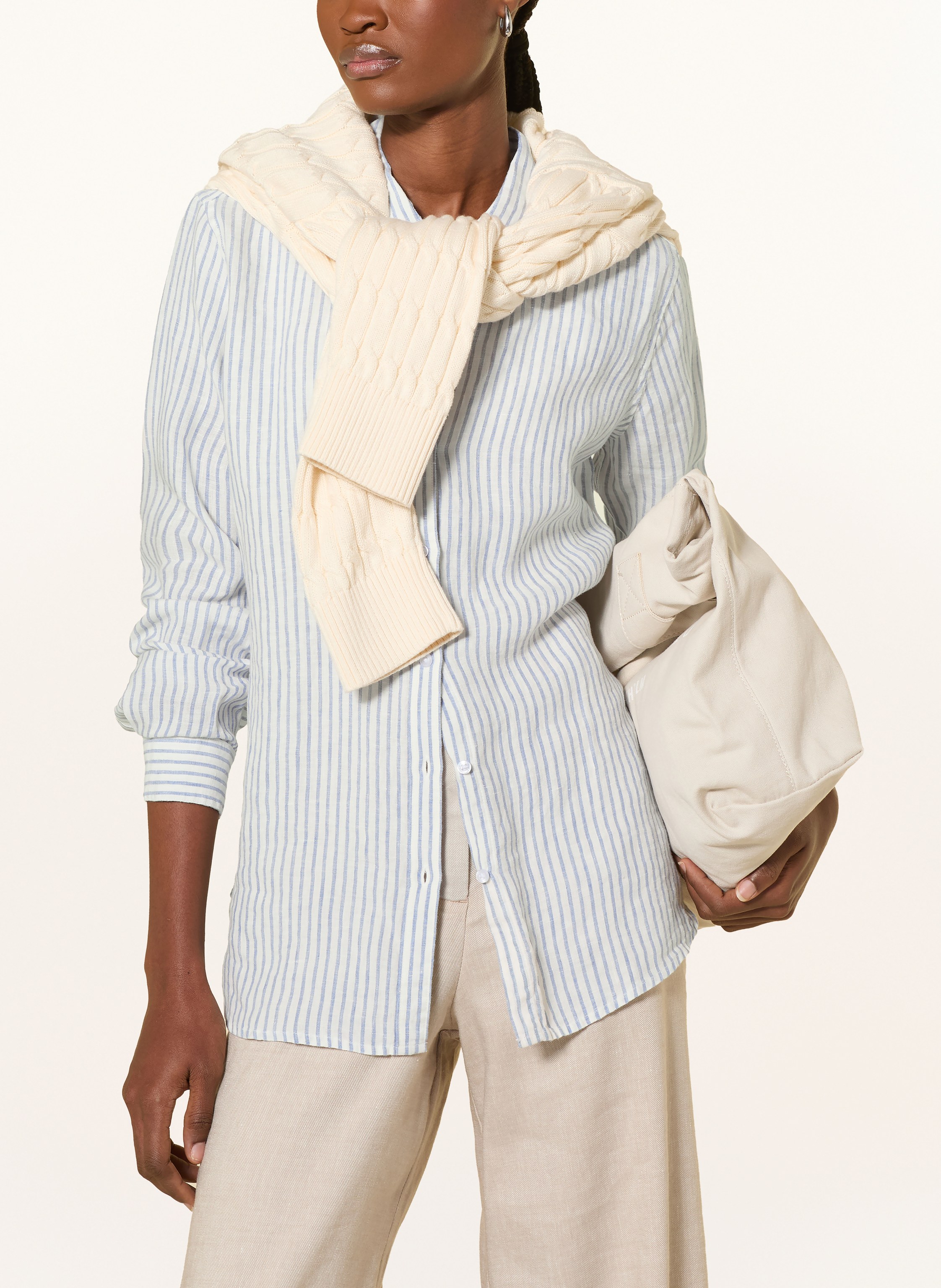 Thumbnail - Barbour Hemdbluse Marine Aus Leinen blau