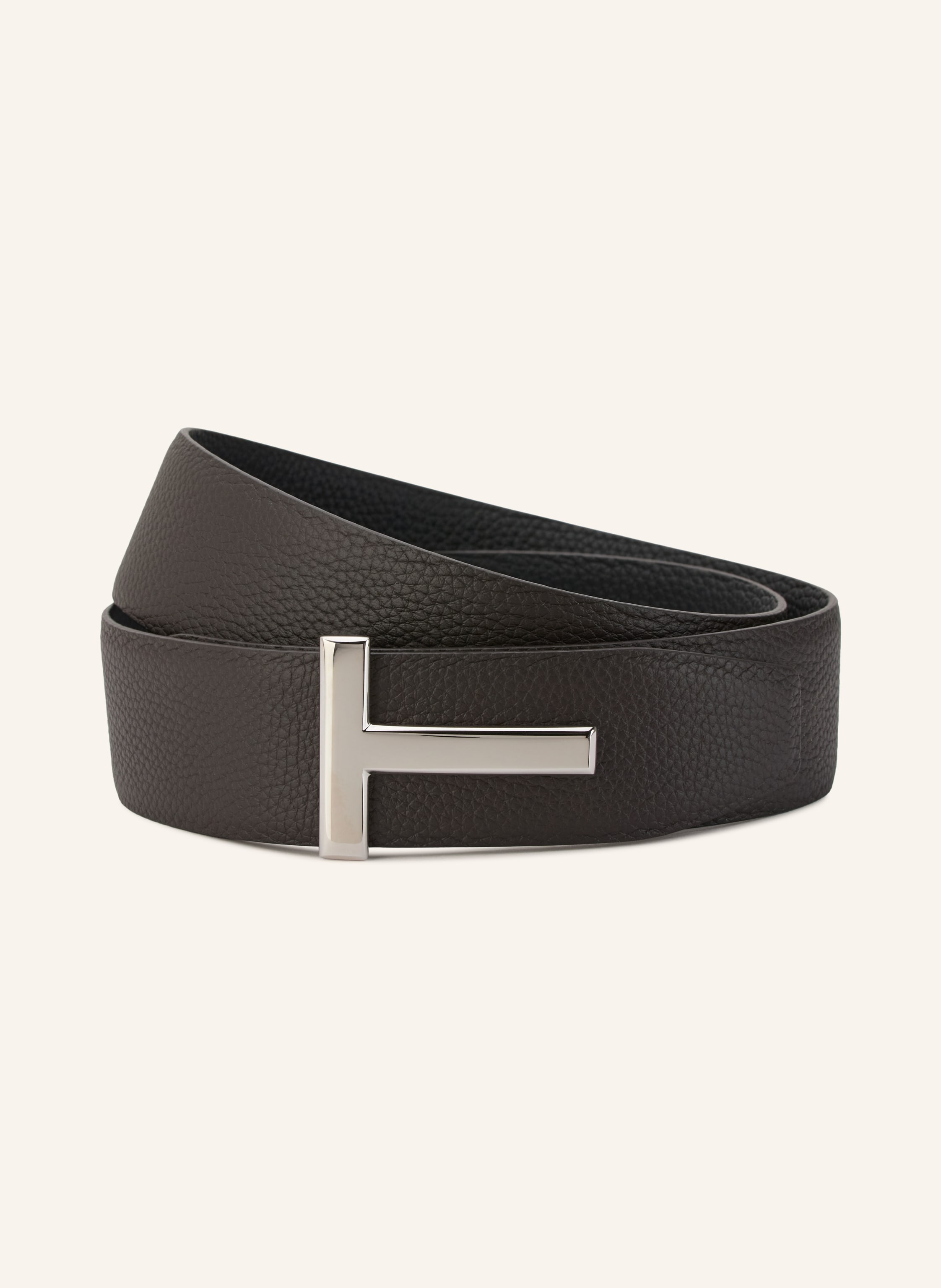 Tom Ford Tom Ford Ledergürtel braun in BRAUN / SILBER
