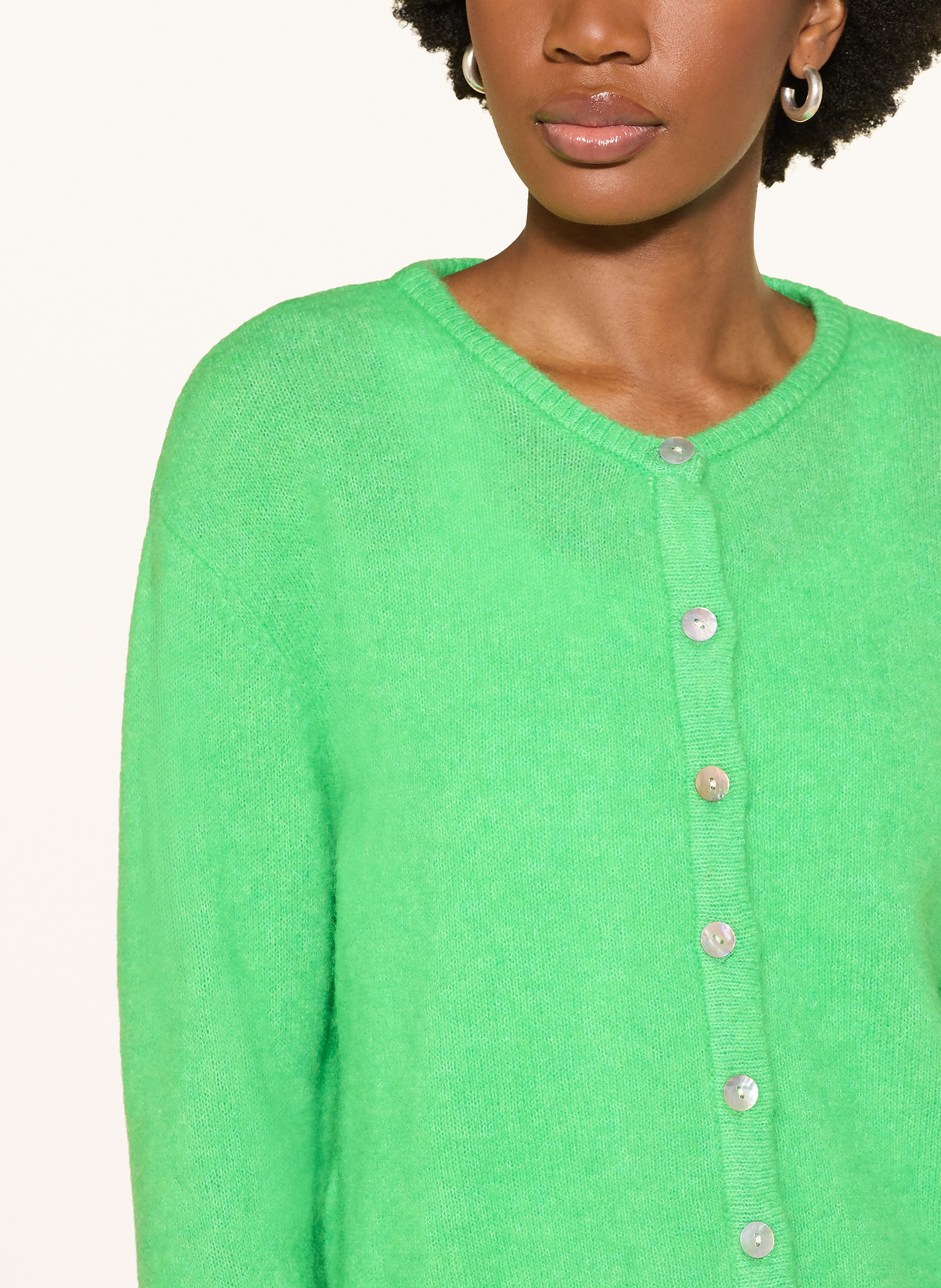 Thumbnail - American Vintage Strickjacke Mit Alpaka gruen