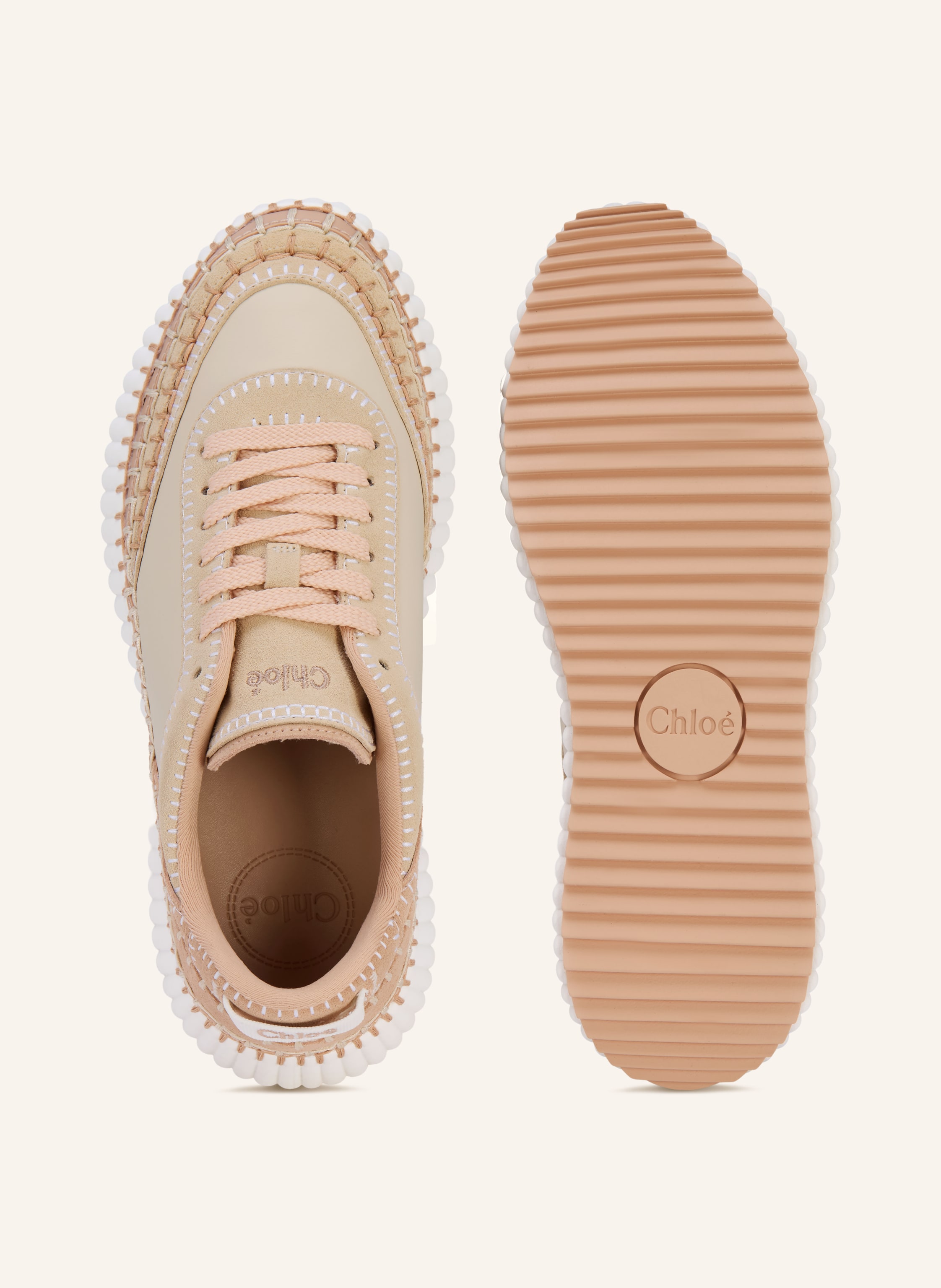 Thumbnail - Chloé Sneaker Nama beige