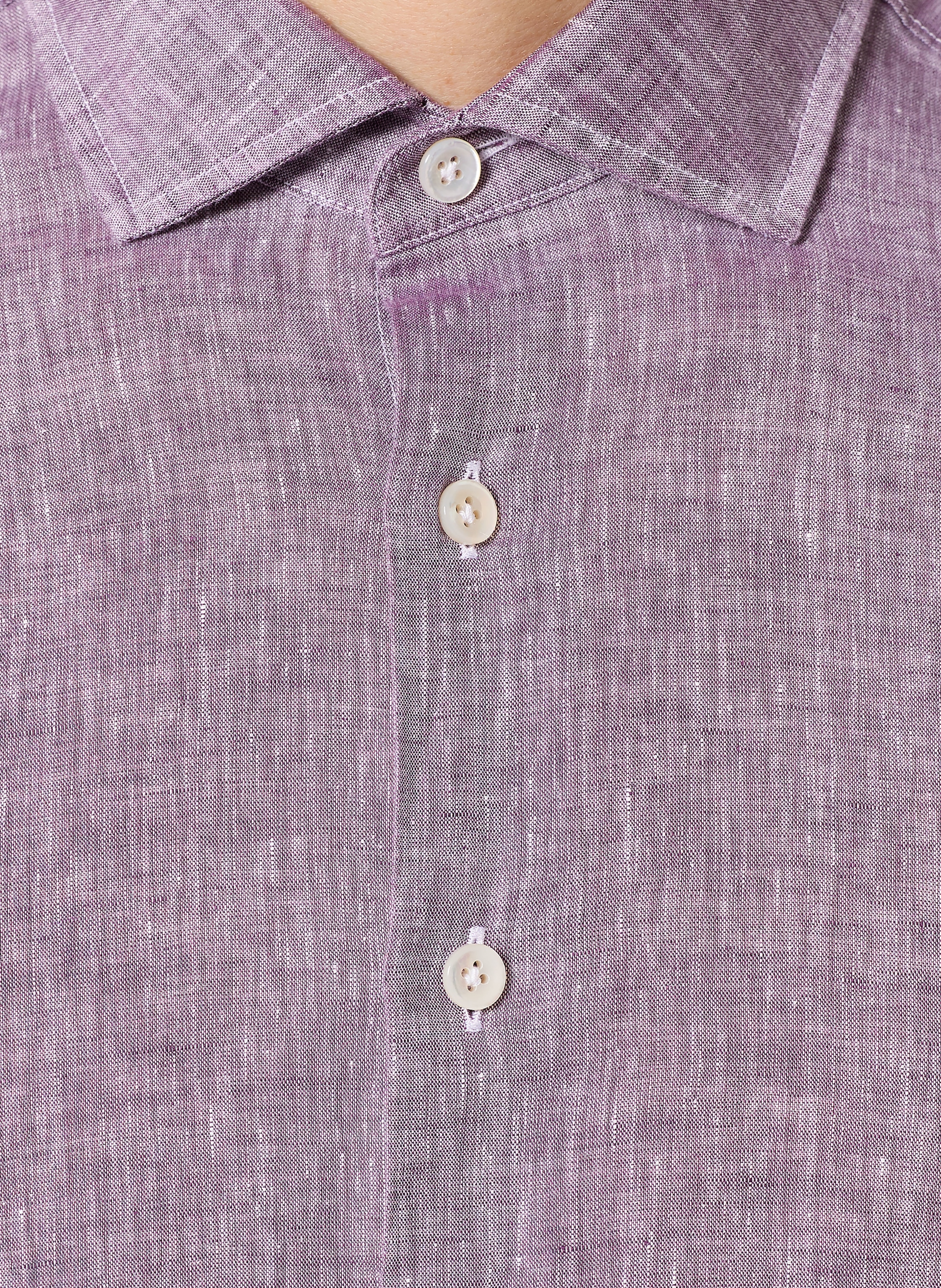 Thumbnail - Olymp Signature Leinenhemd Tailored Fit lila