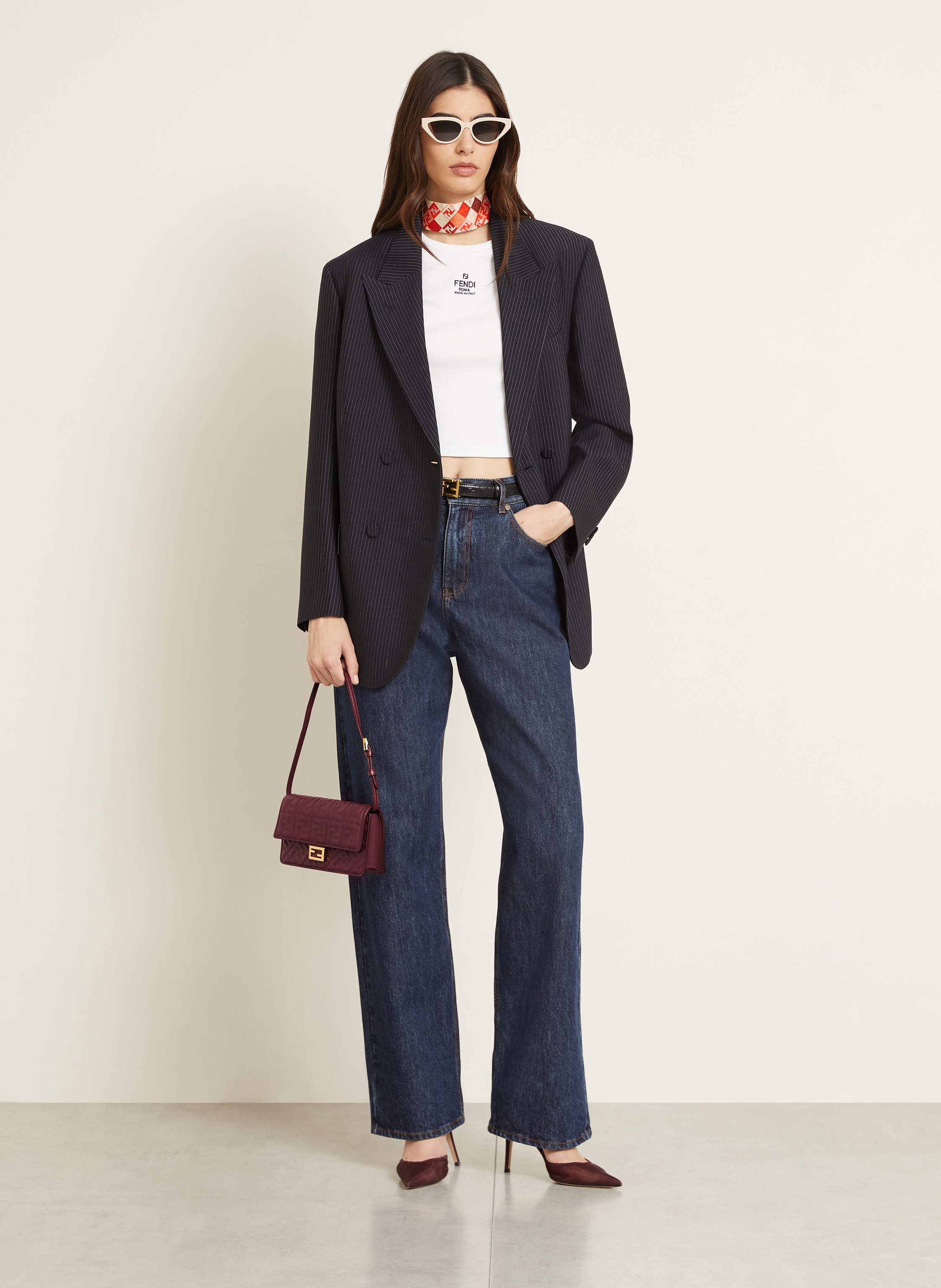 Fendi Geldbörse Baguette Zum Umhängen rot – Bild 2