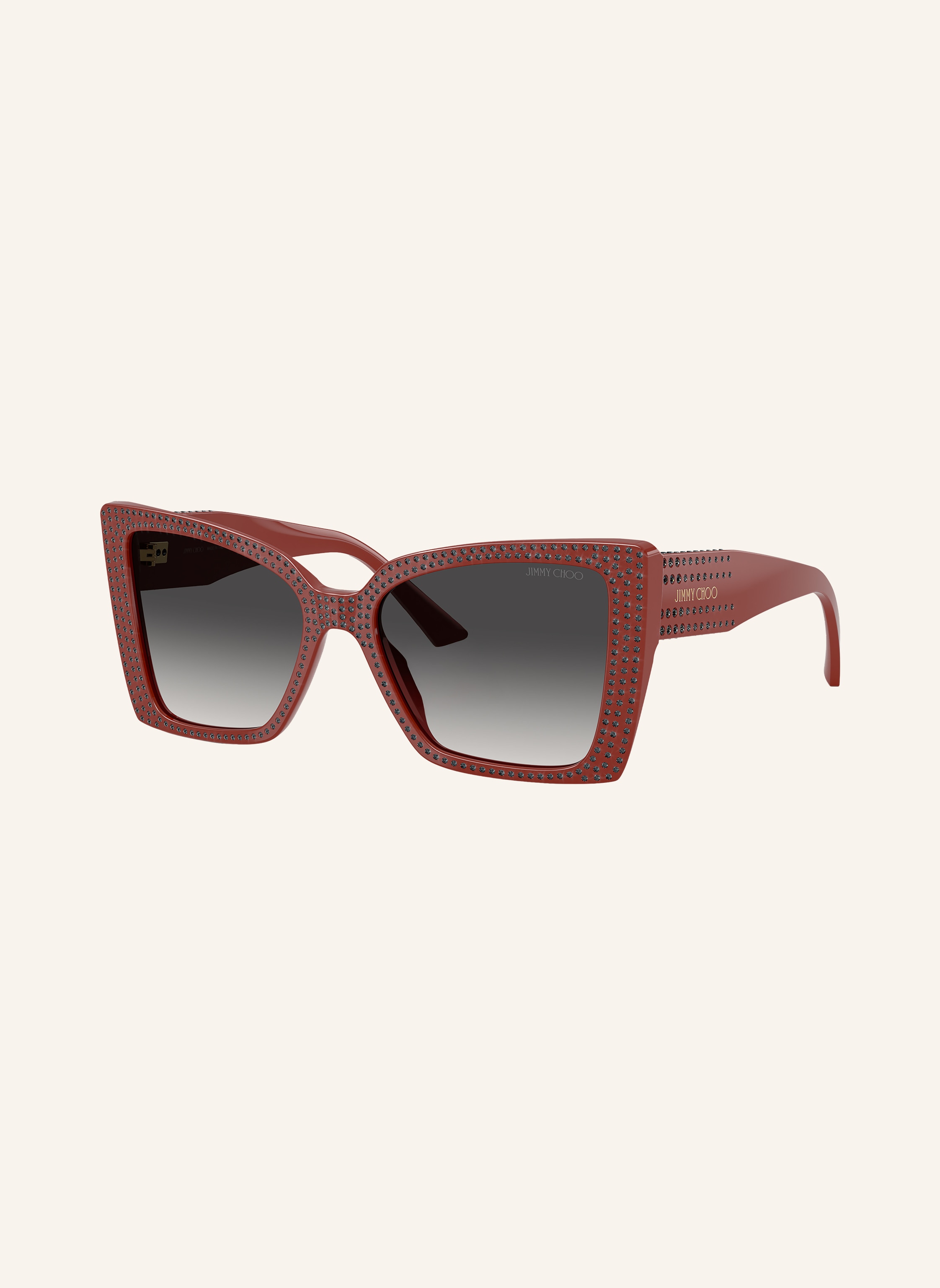 Jimmy Choo Jimmy Choo Sonnenbrille jc5001b Mit Schmucksteinen rot in DUNKELROT/ DUNKELGRAU VERLAUF