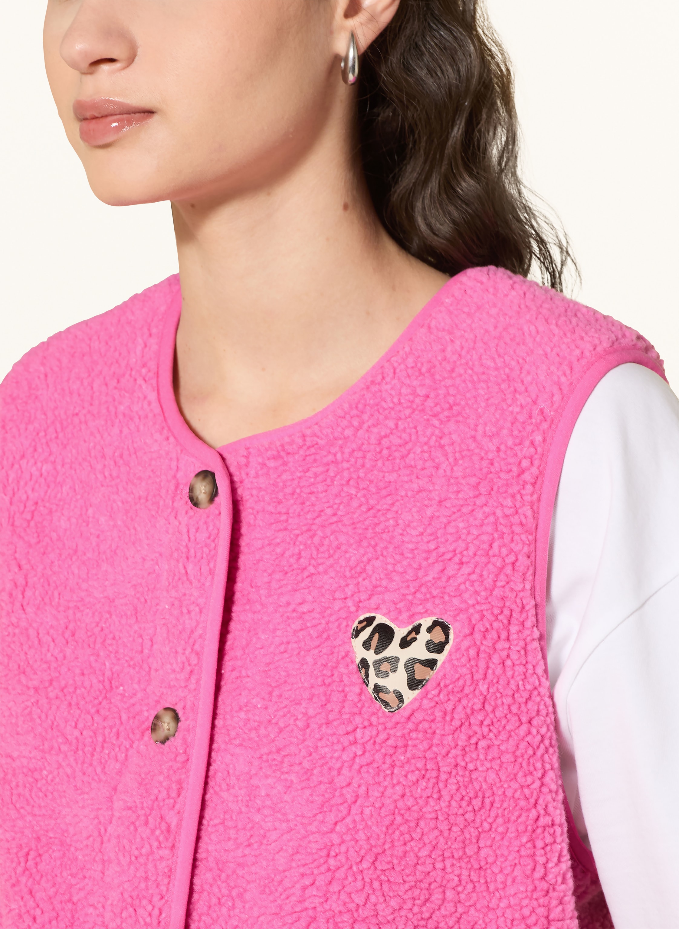 Thumbnail - Only Teddyfell-Weste pink