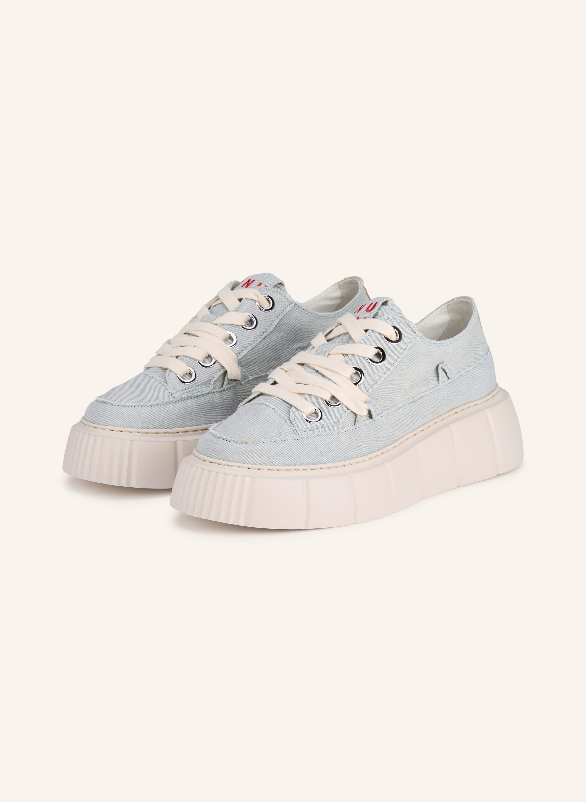 Inuikii Sneaker Matilda Frayed Denim blau