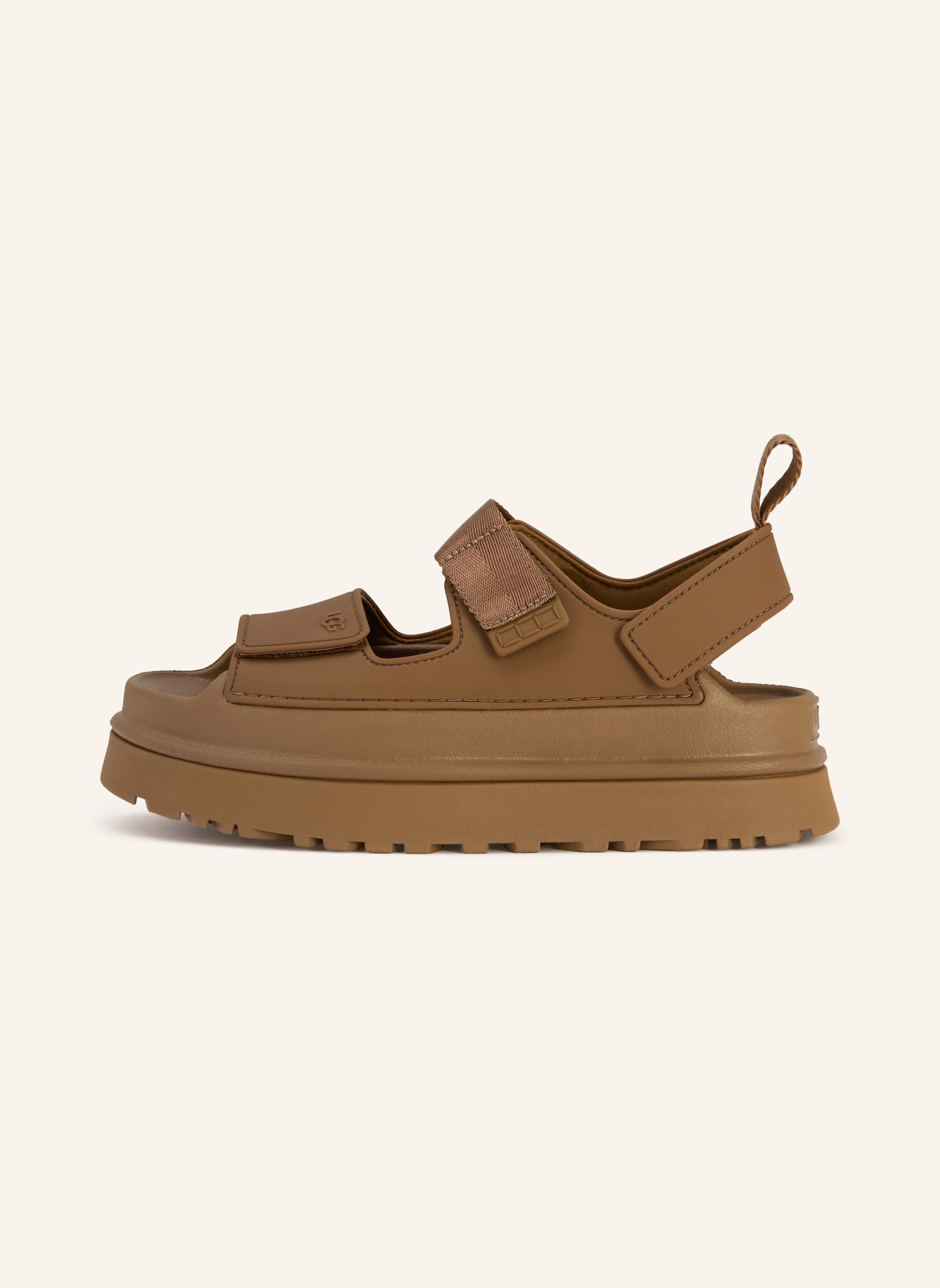 Thumbnail - Ugg Plateau-Sandalen Goldenglow braun