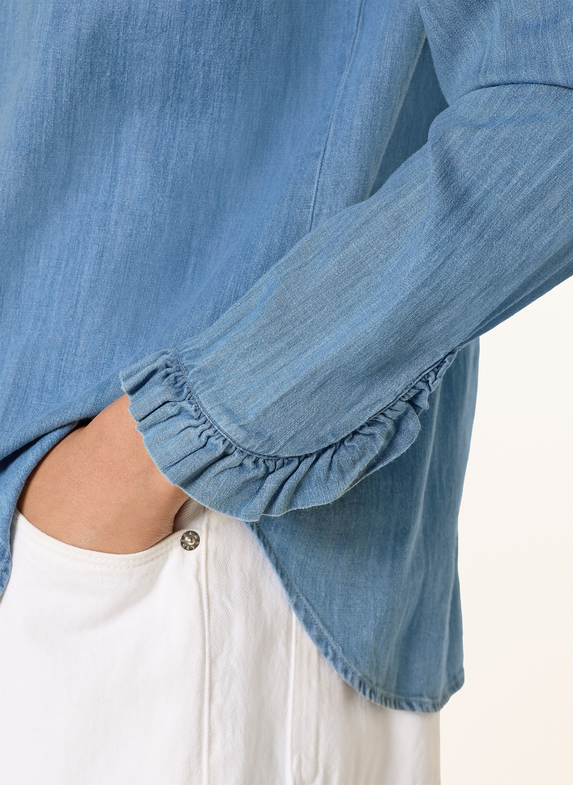 Thumbnail - Mos Mosh Hemdbluse Mmmattie Flip Aus Denim blau