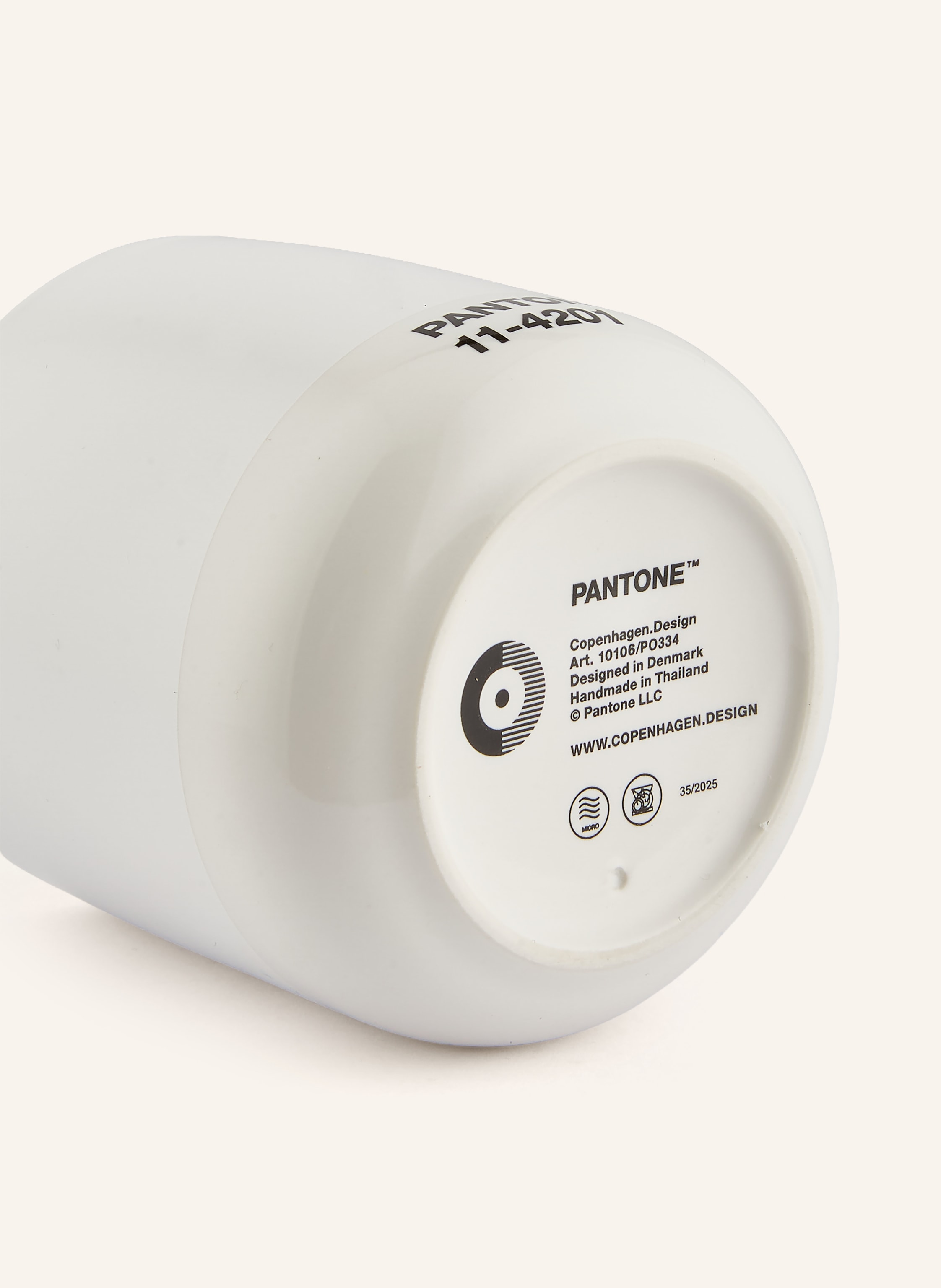 Thumbnail - Pantone Thermobecher Cortado weiss