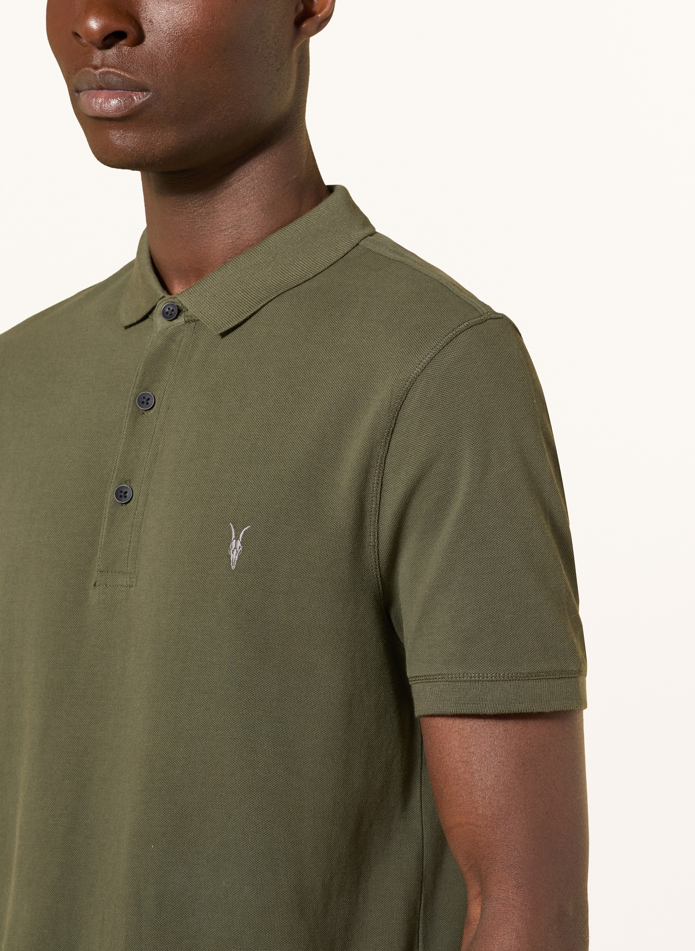 Thumbnail - Allsaints Piqué-Poloshirt Reform Slim Fit gruen