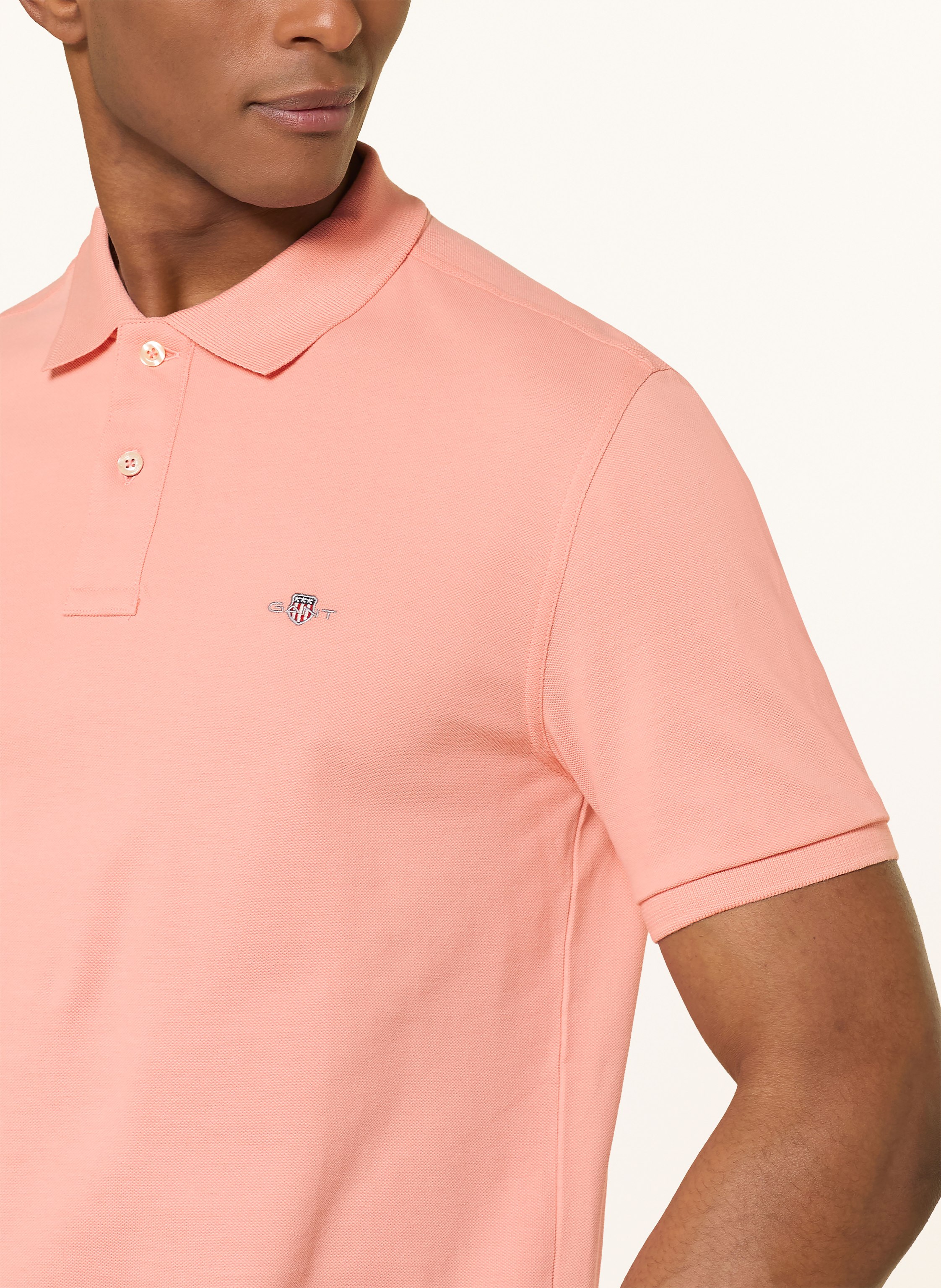 Thumbnail - Gant Piqué-Poloshirt rosa